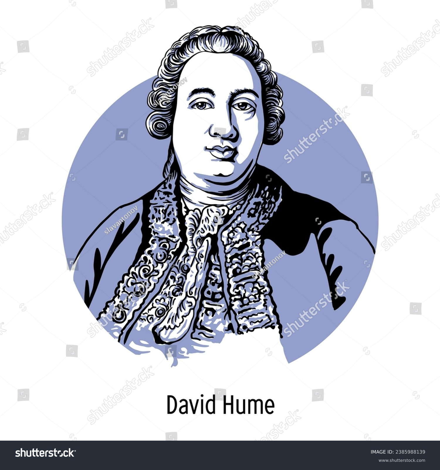 David Hume was a Scottish Enlightenment - Royalty Free Stock Vector ...