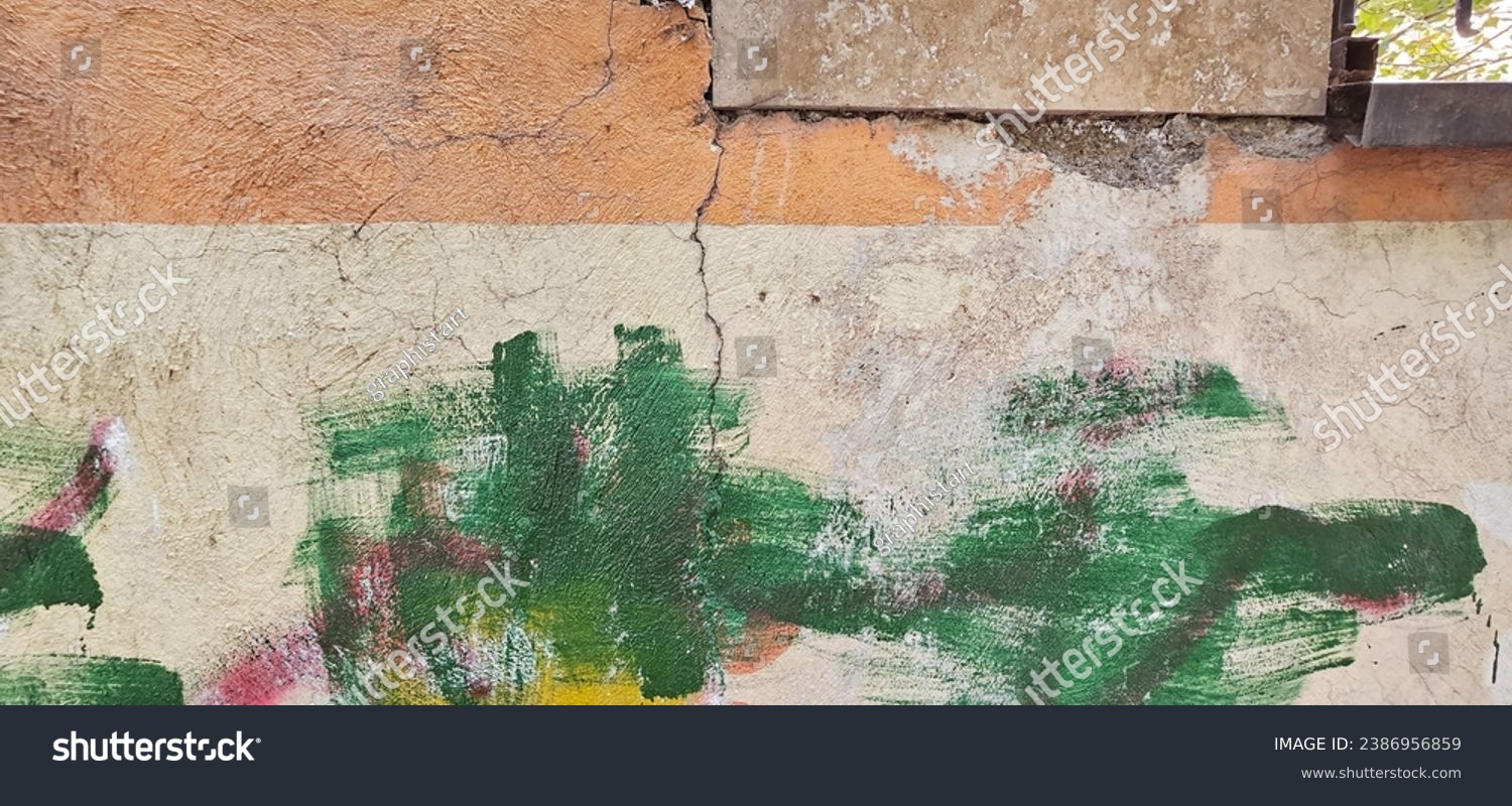 colorful background and texture of a wall in park.  #2386956859