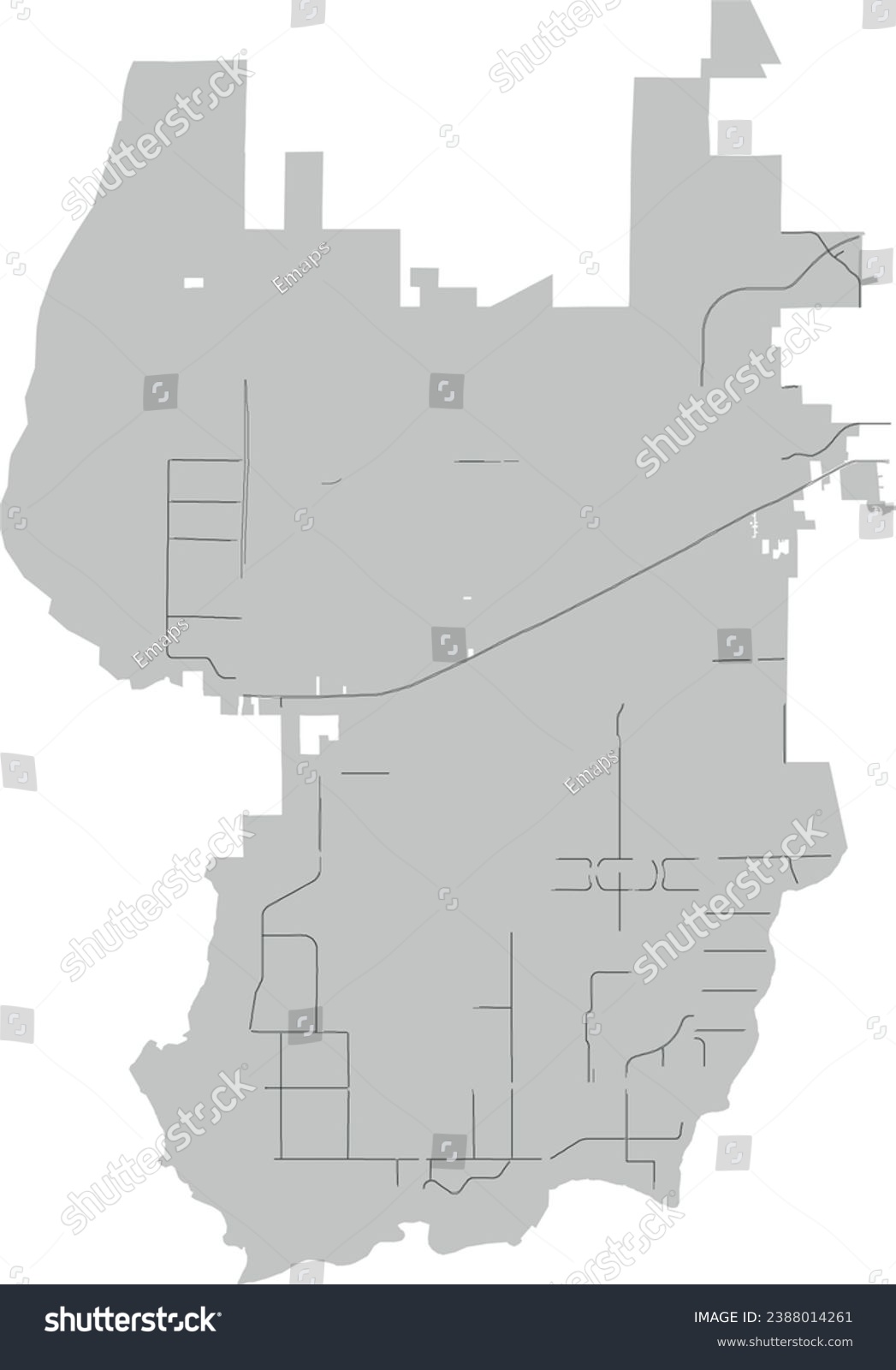 Florida Cape Coral city map with Bike Lanes - Royalty Free Stock Vector ...