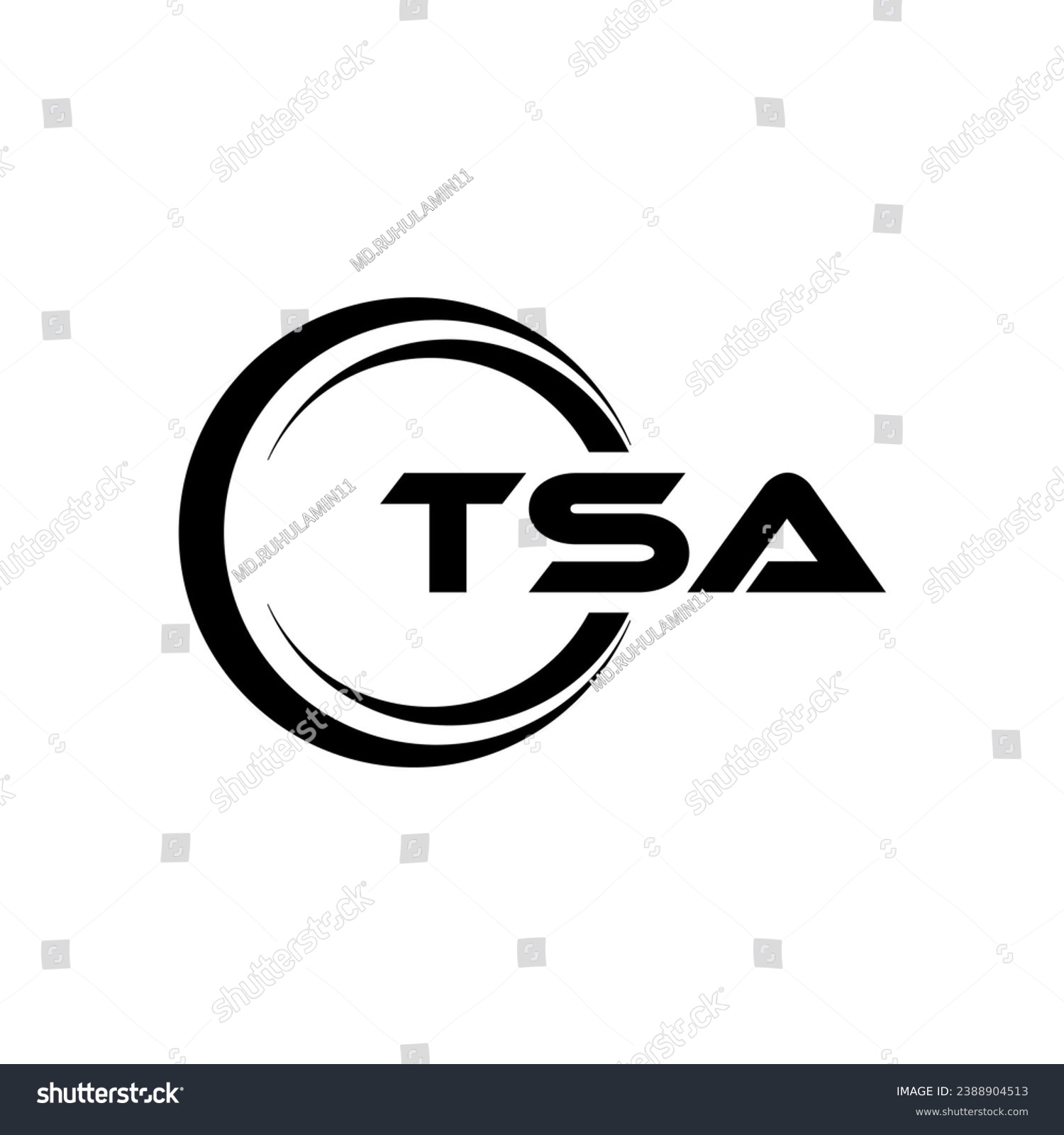 TSA Letter Logo Design, Inspiration for a Unique - Royalty Free Stock ...