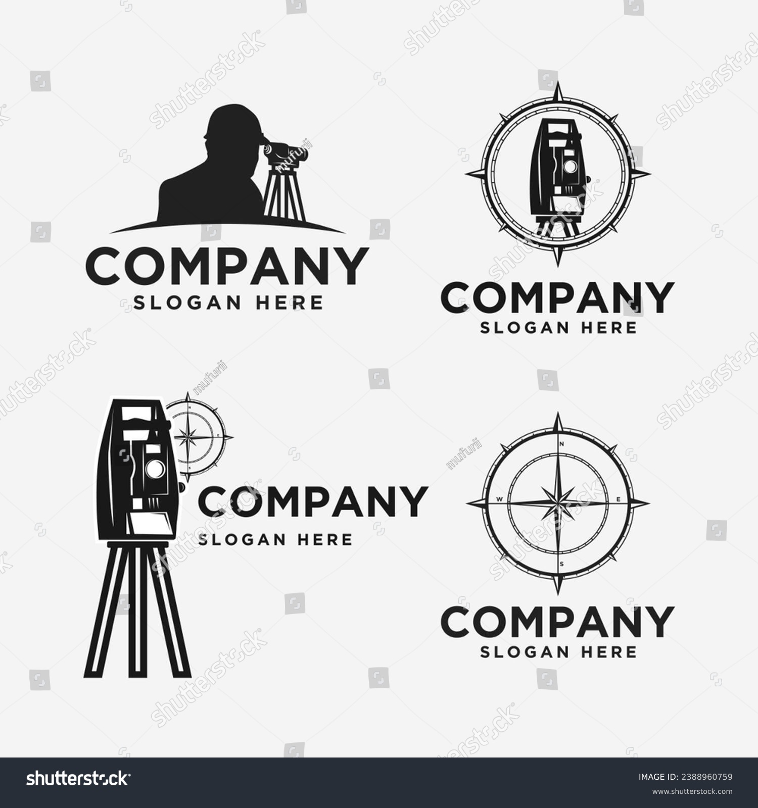 land surveying logo icon and vector - Royalty Free Stock Vector ...