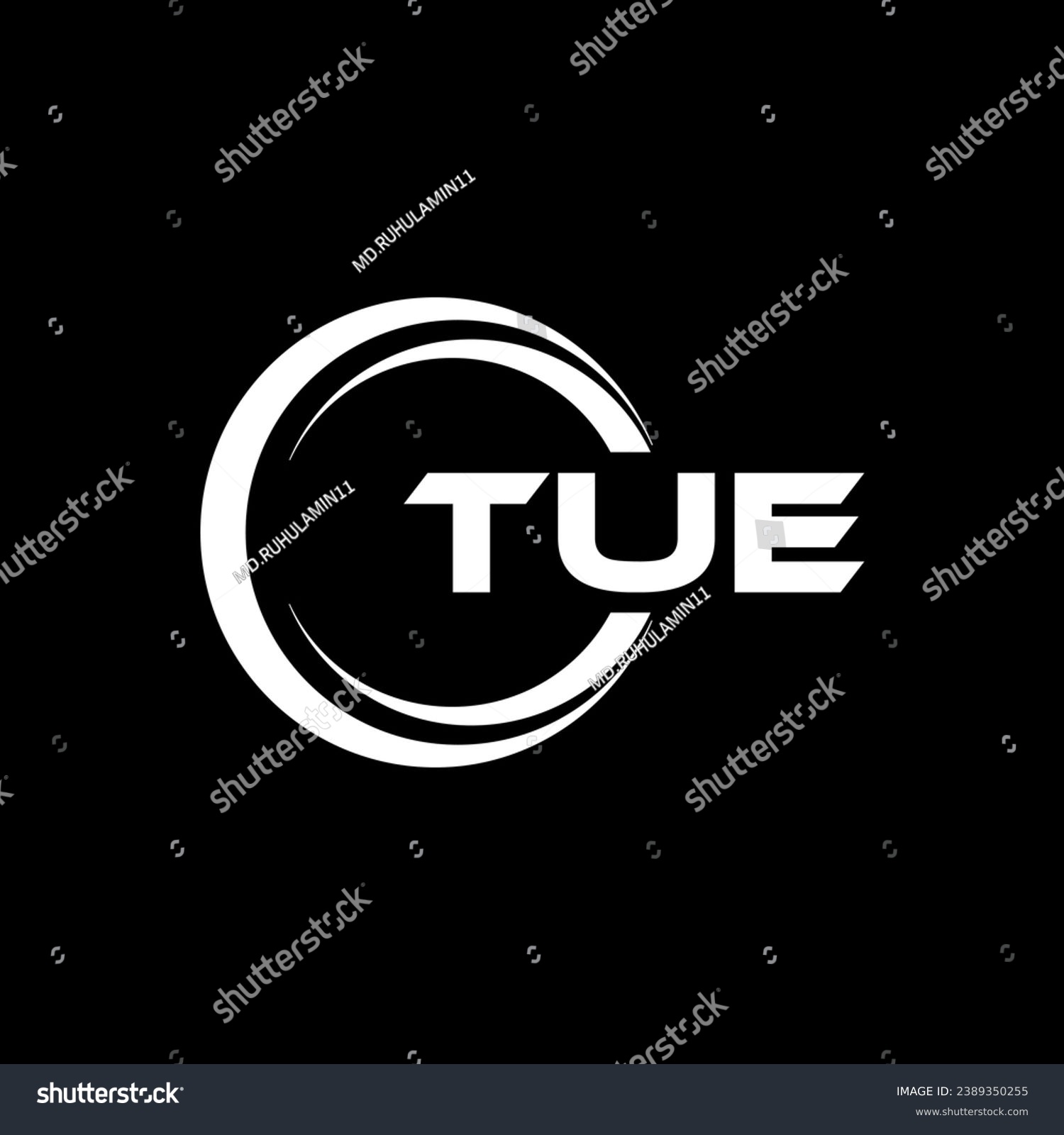 TUE Letter Logo Design, Inspiration for a Unique - Royalty Free Stock ...