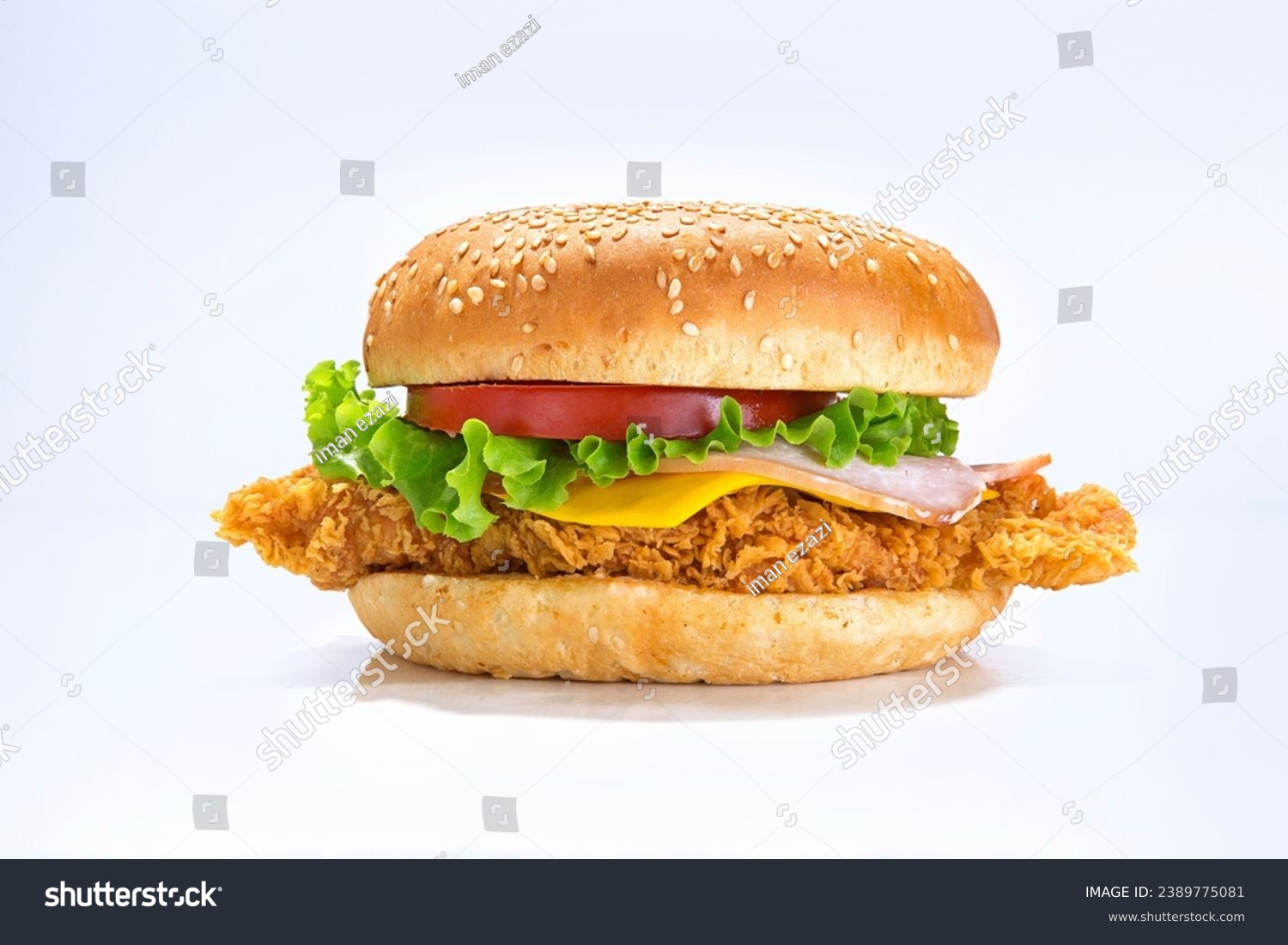 Chicken fillet sandwich photography in studio #2389775081