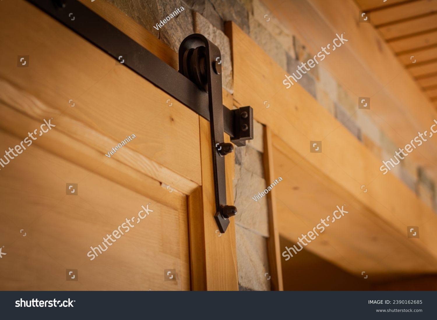 Ceiling mount sliding barn door hardware roller kit #2390162685