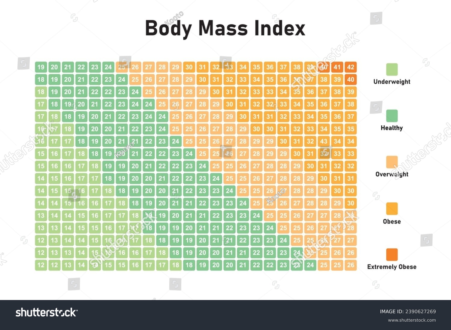 Body Mass Index Bmi Concept Design Vector Royalty Free Stock Vector 2390627269 2989