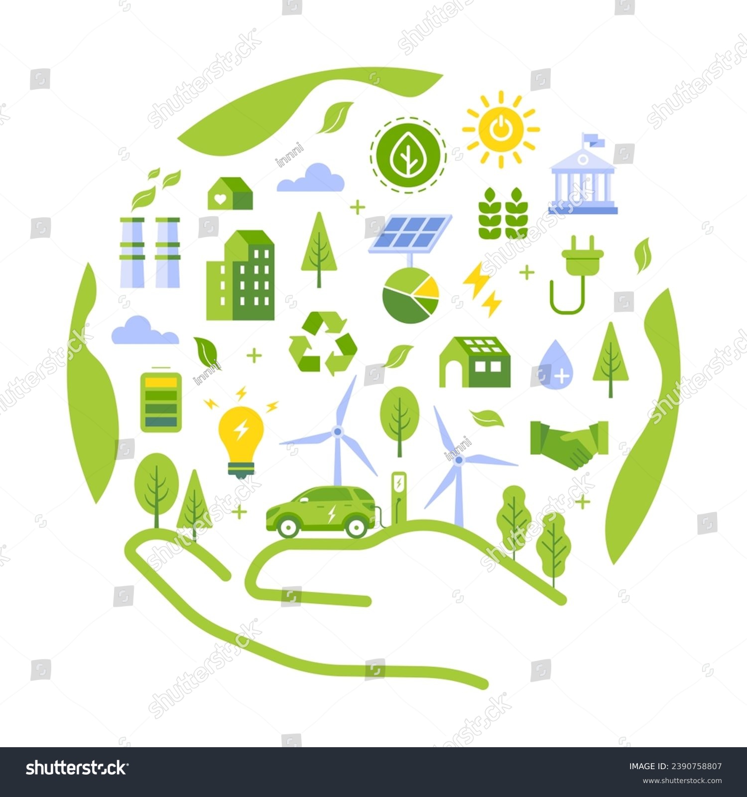 ESG Sustainability circular economy Illustration - Royalty Free Stock ...