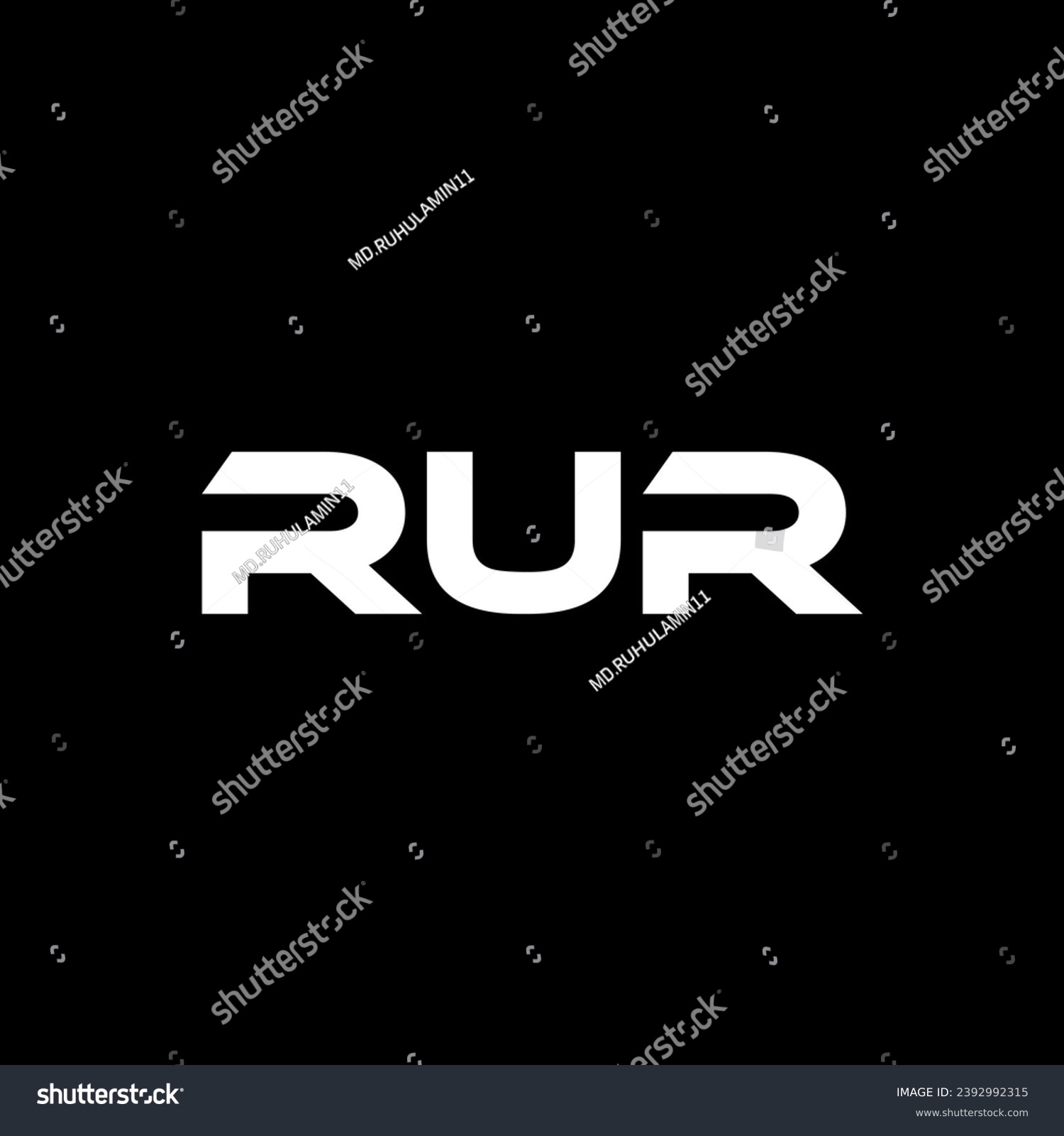 RUR Letter Logo Design, Inspiration for a Unique - Royalty Free Stock ...