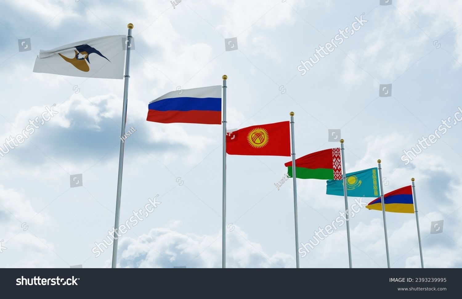 The Eurasian Economic Union (EAEU or EEU) is an economic union of five post-Soviet states located in Eurasia. Armenia  Belarus , Kazakhstan , Kyrgyzstan , Russia #2393239995