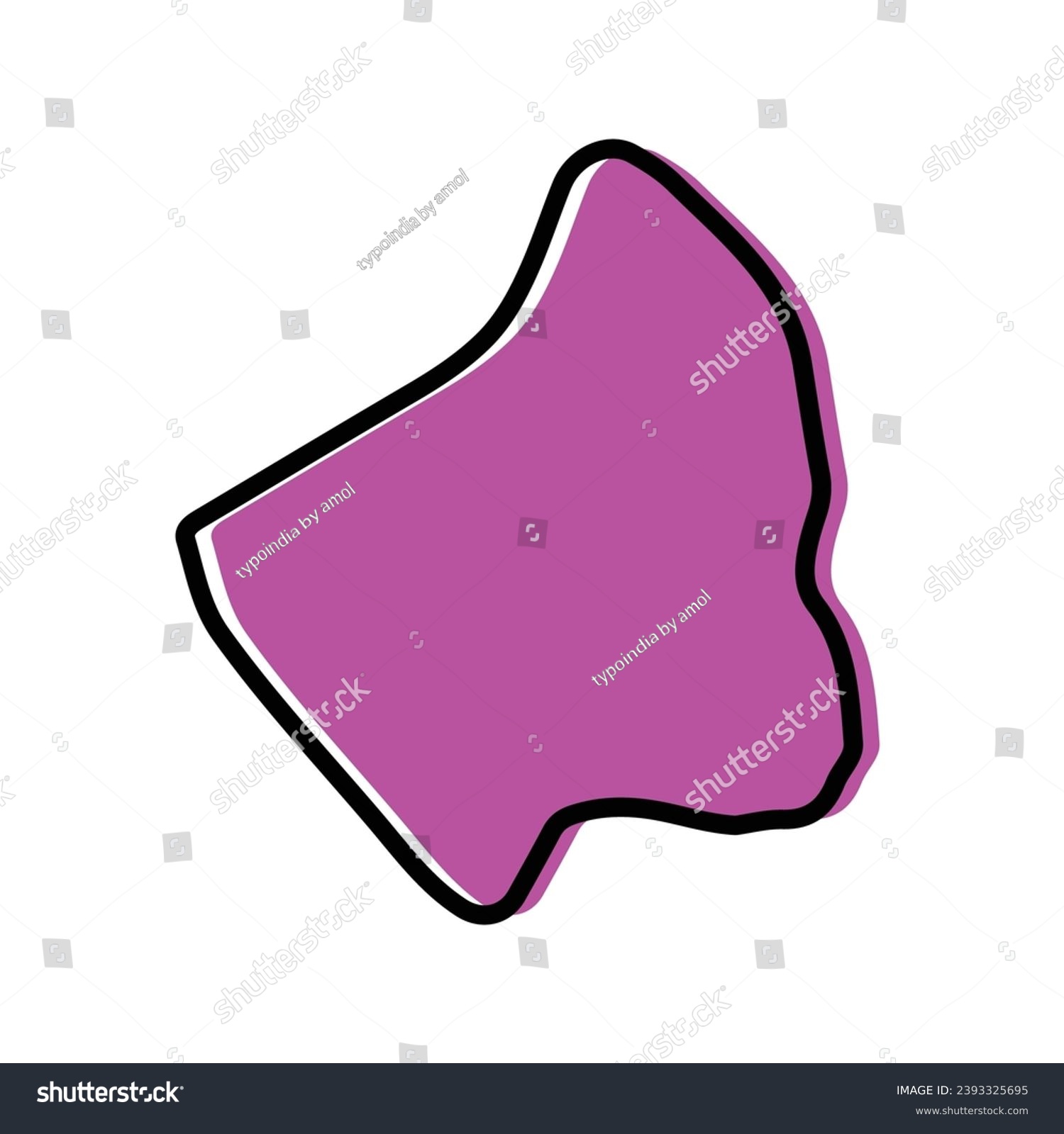 The Parakou state map illustration of Benin - Royalty Free Stock Vector ...