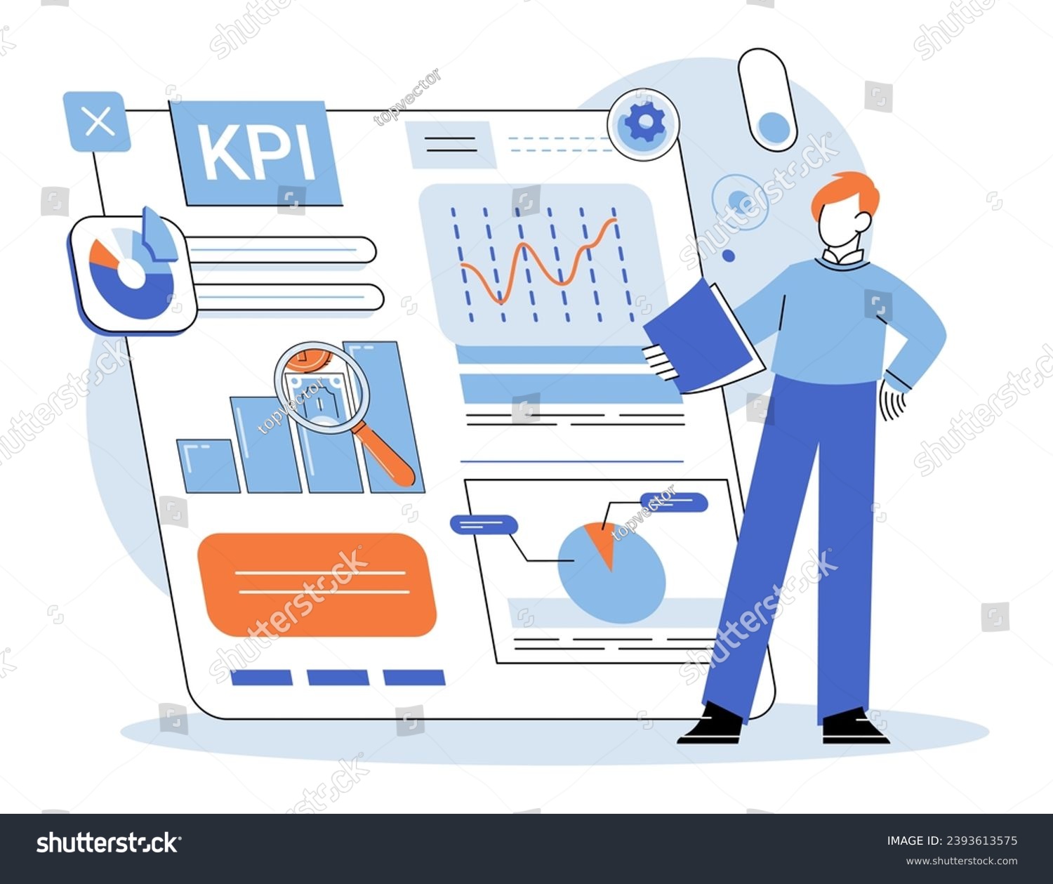 Kpi Key Performance Indicator Vector Royalty Free Stock Vector 2393613575 2343