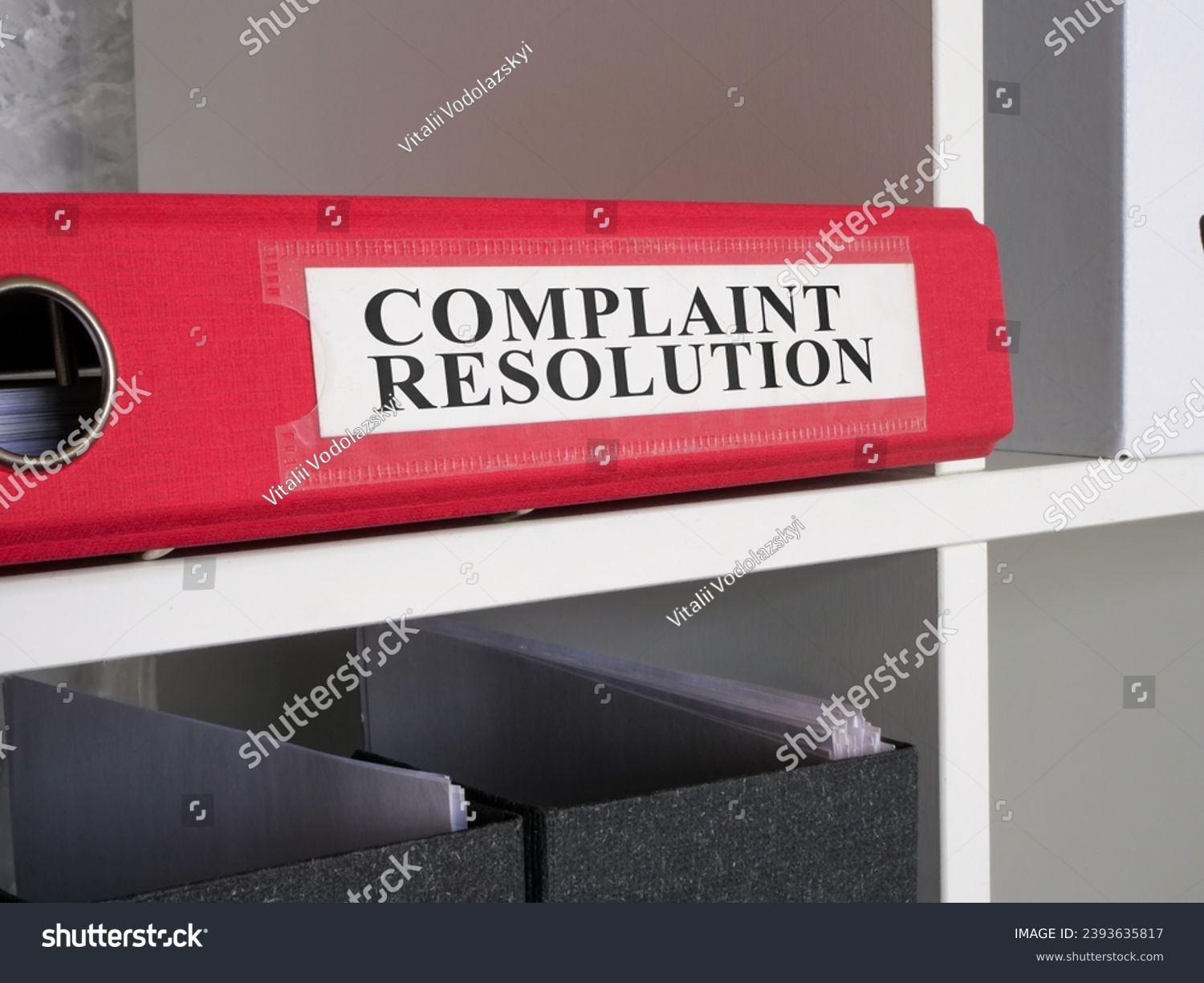 Folder with complaint resolution papers. #2393635817