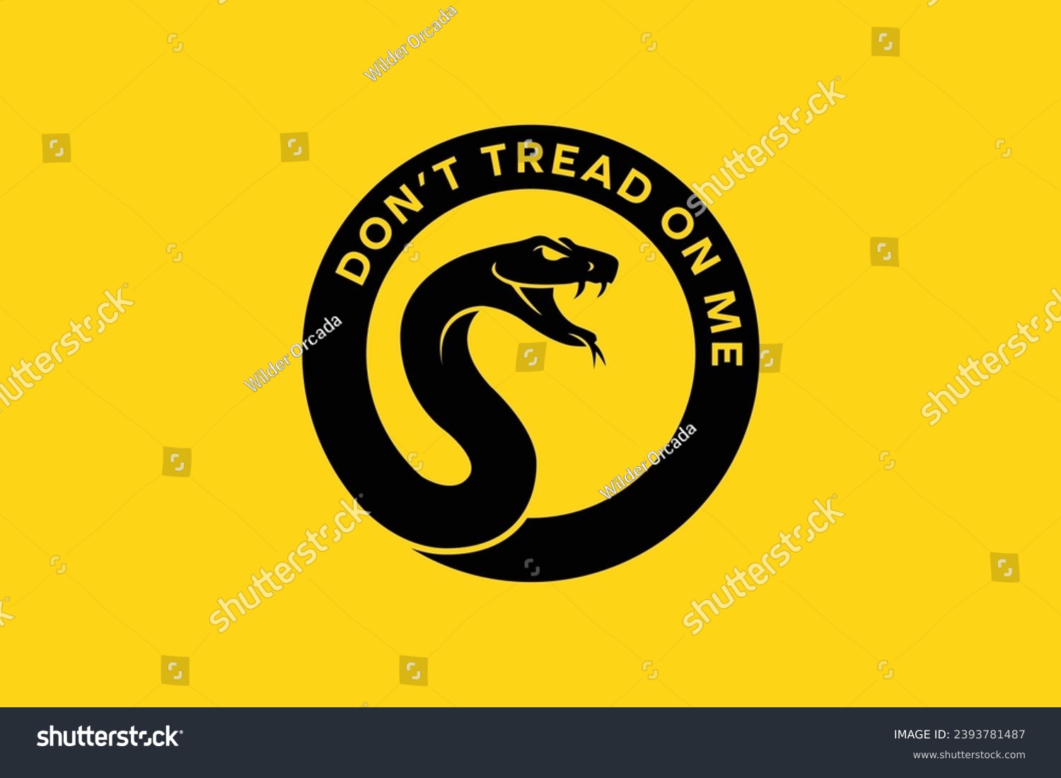 Gadsden flag - Dont tread on me - Royalty Free Stock Vector 2393781487 ...