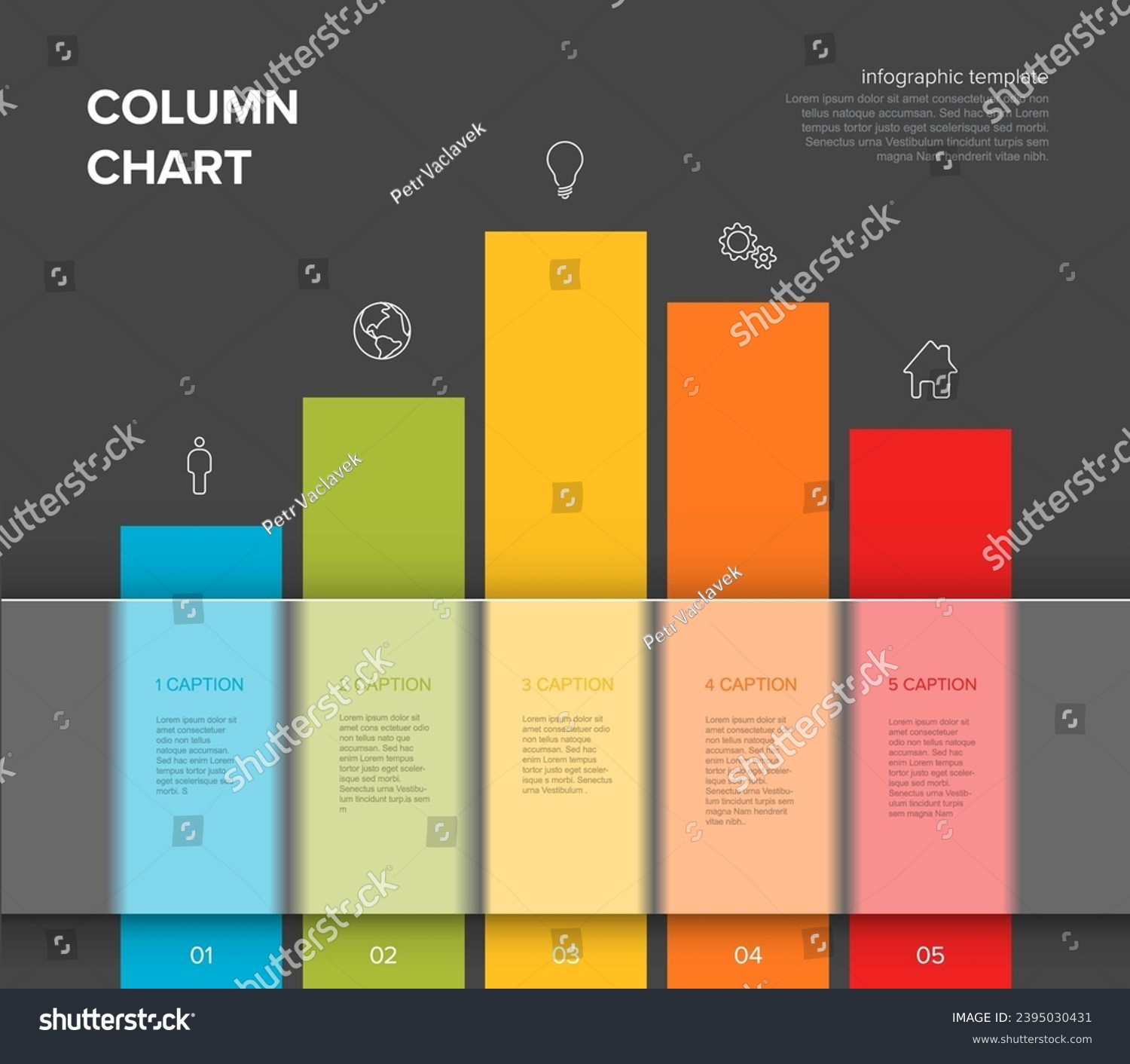 Vector Infographic report template design with - Royalty Free Stock ...