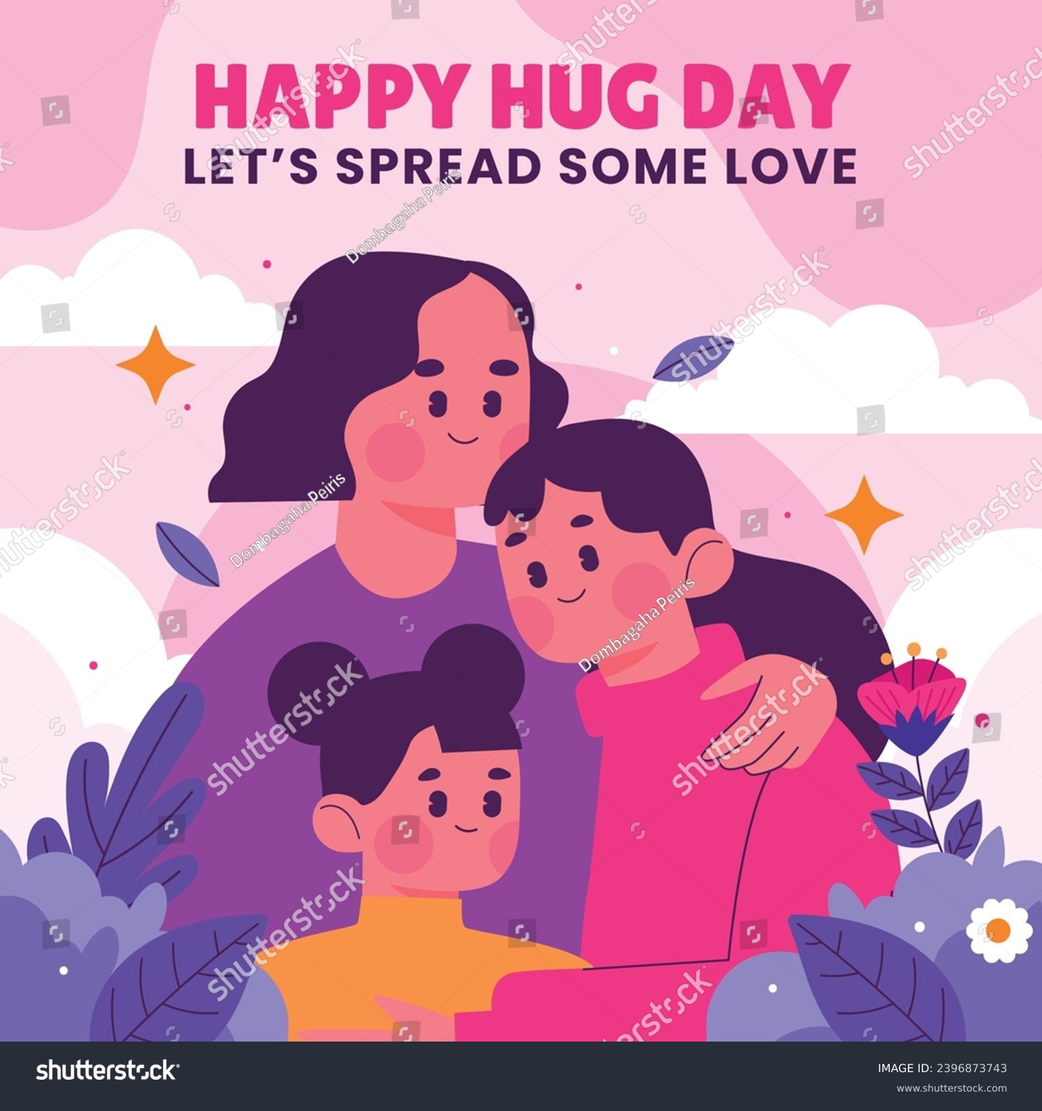 National Hugging Day. happy world hugging day. Royalty Free Stock