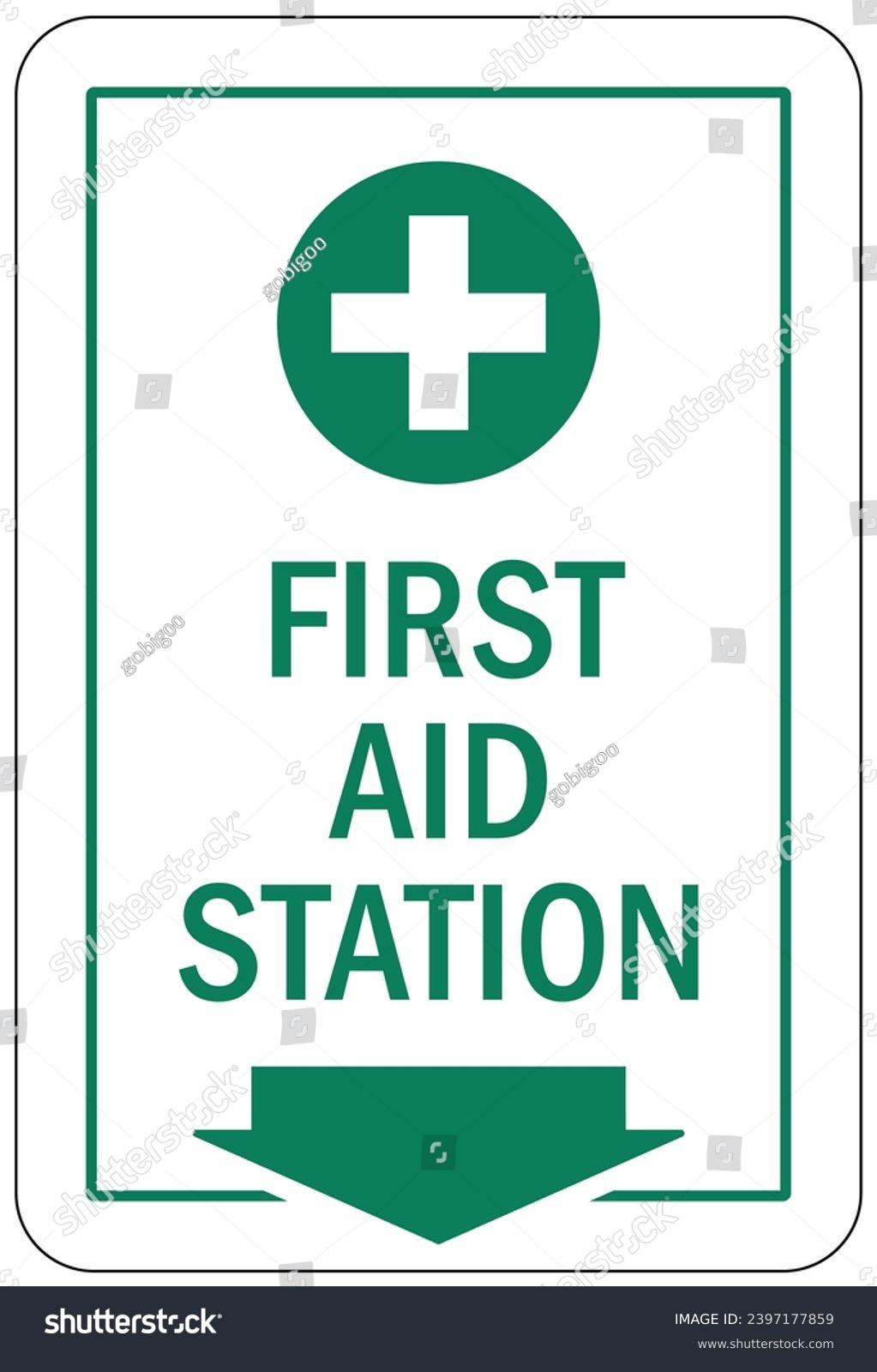 First aid station sign and labels - Royalty Free Stock Vector ...