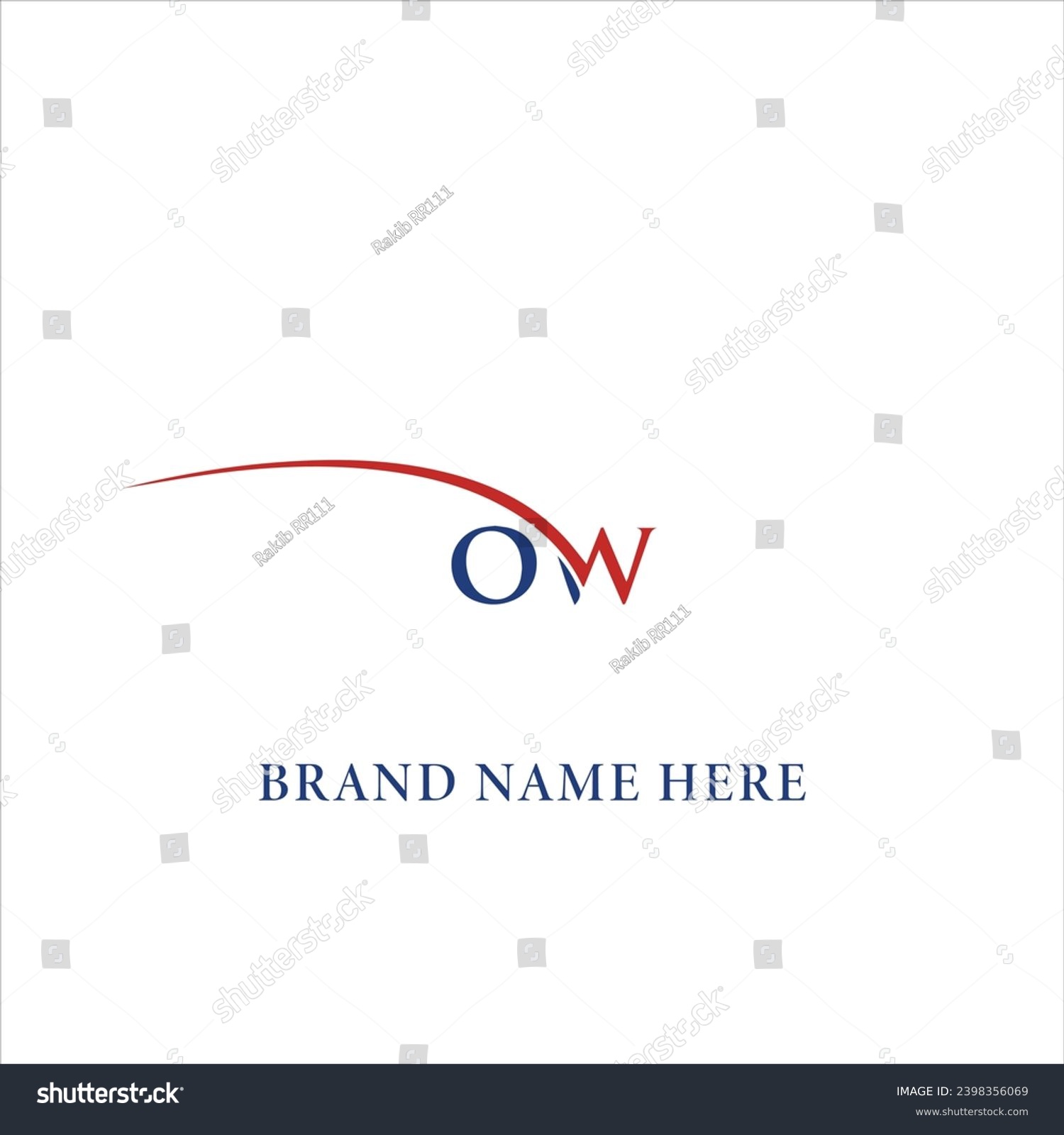 OW logo. O W design. White OW letter. OW, O W - Royalty Free Stock ...