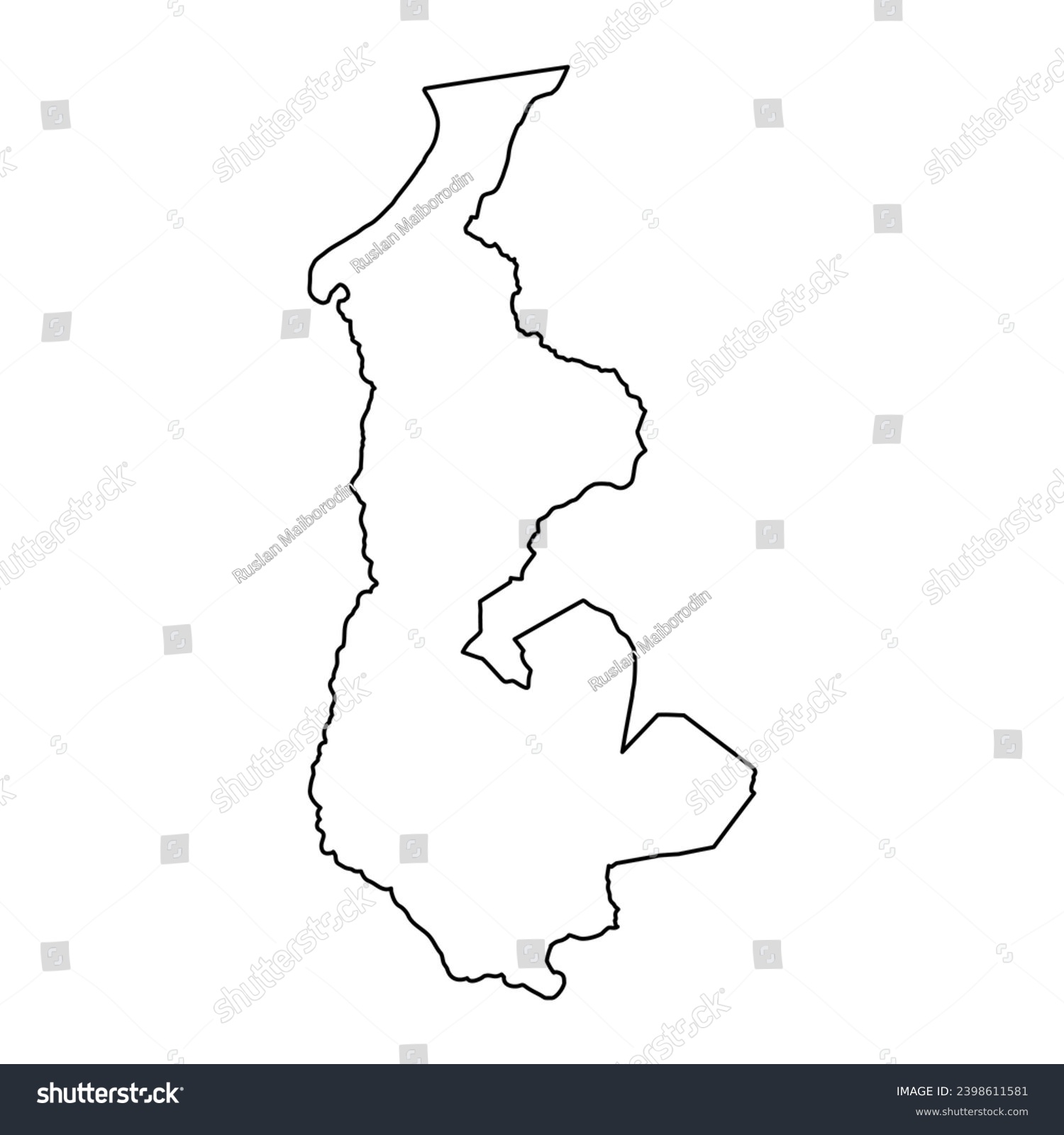 Luapula province map, administrative division of - Royalty Free Stock ...