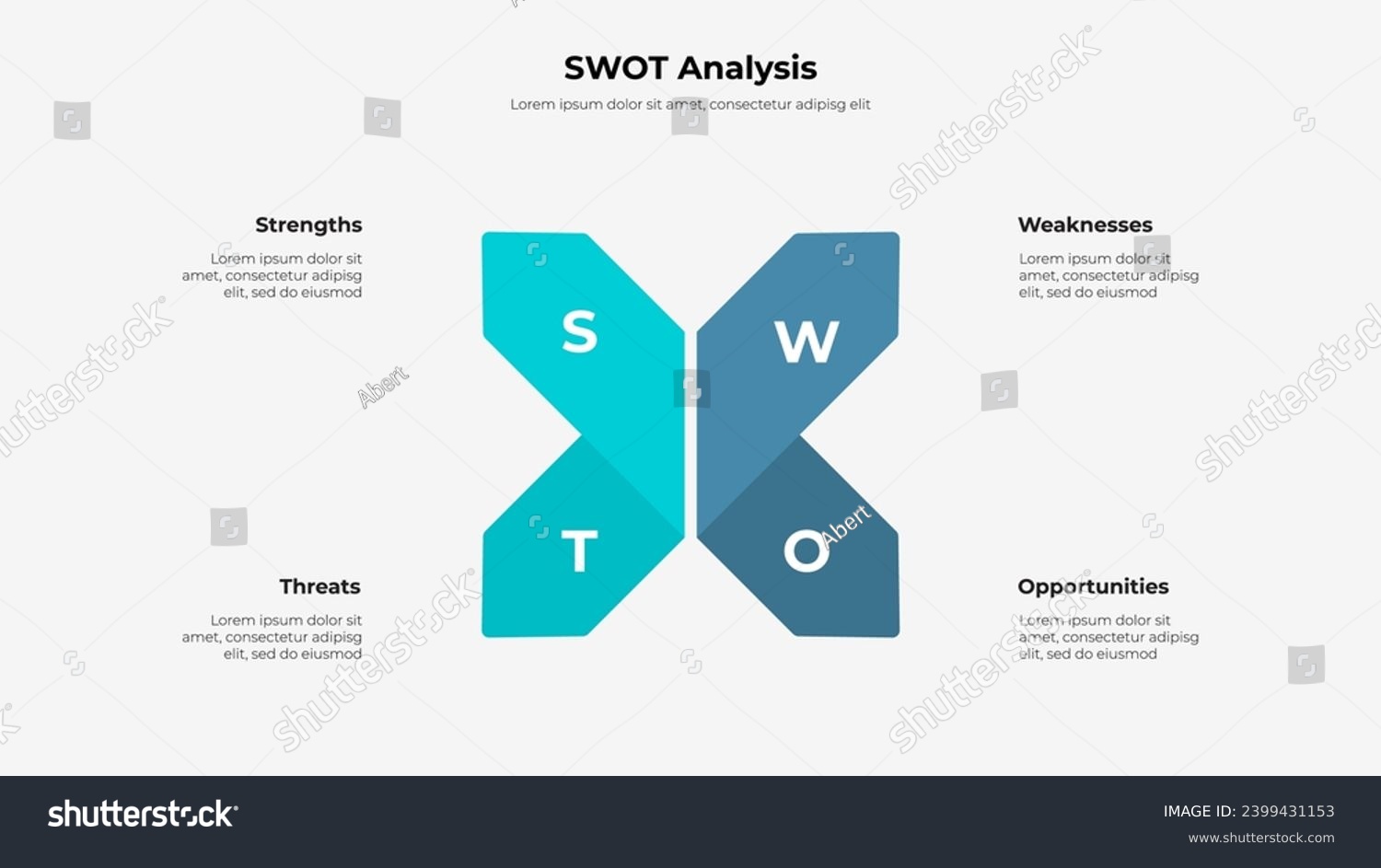 SWOT analysis arrows elements. Infographic - Royalty Free Stock Vector ...