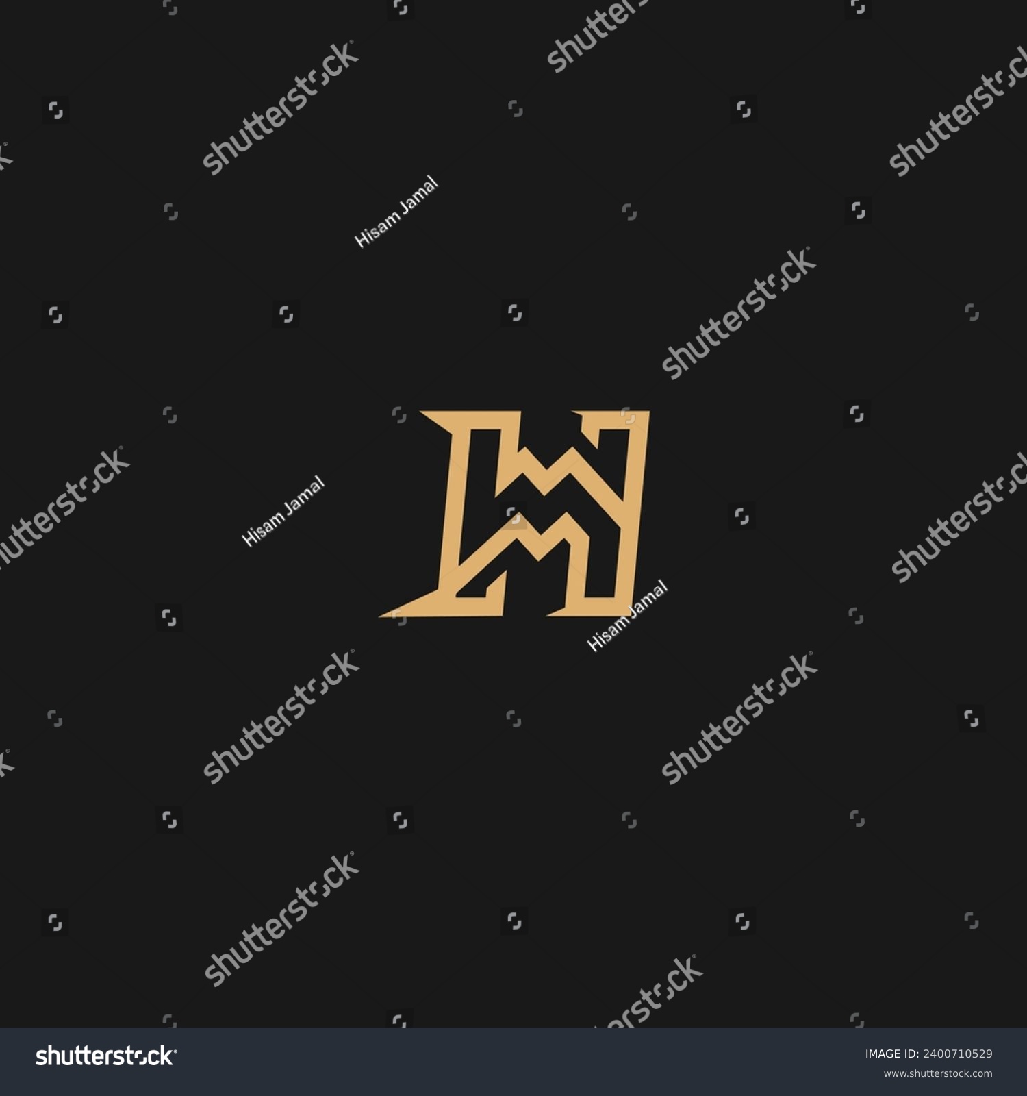 Initial Letter MH Logo Template Design, MH - Royalty Free Stock Vector ...
