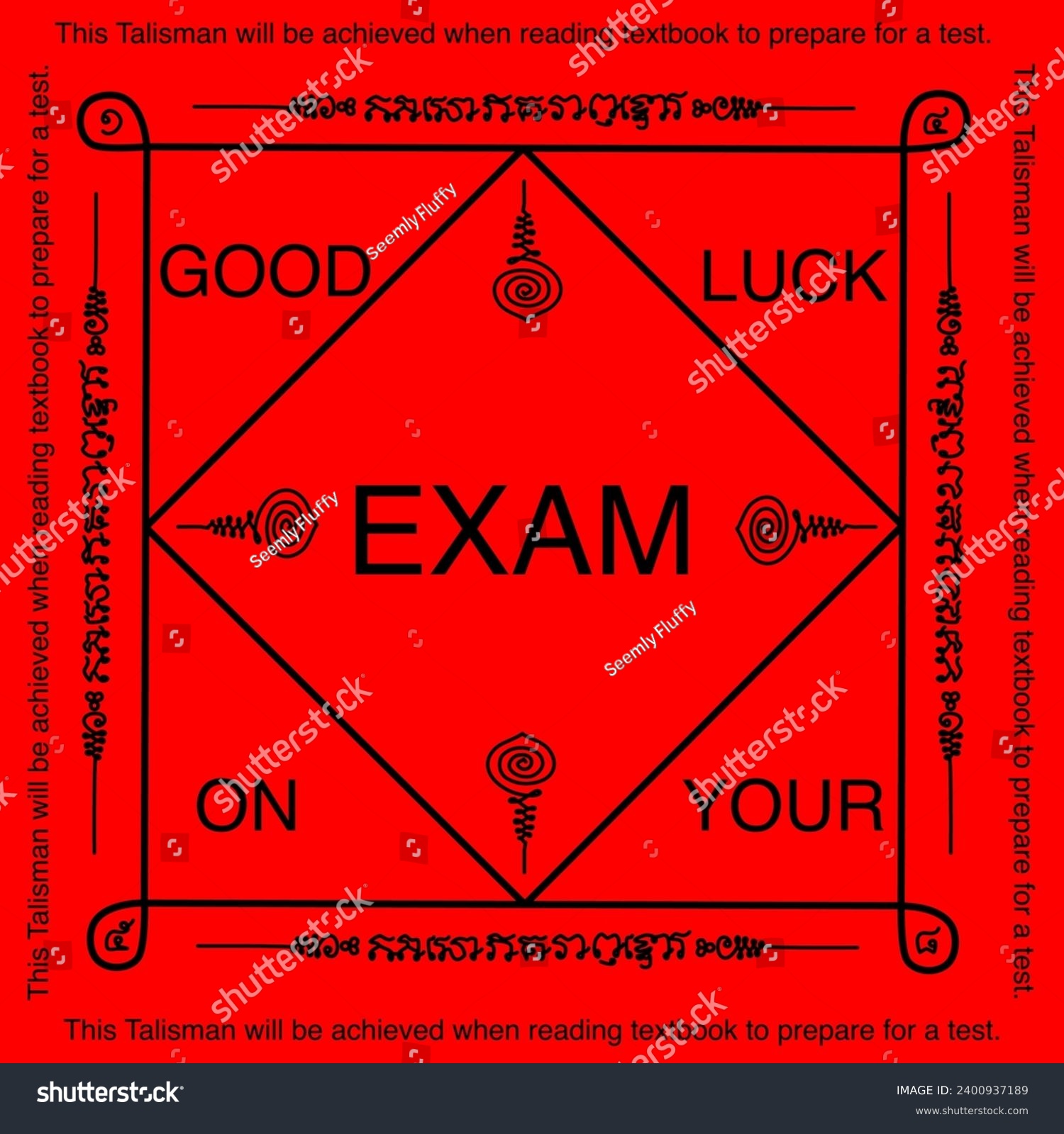 modern talisman for good luck on your exam. The - Royalty Free Stock ...