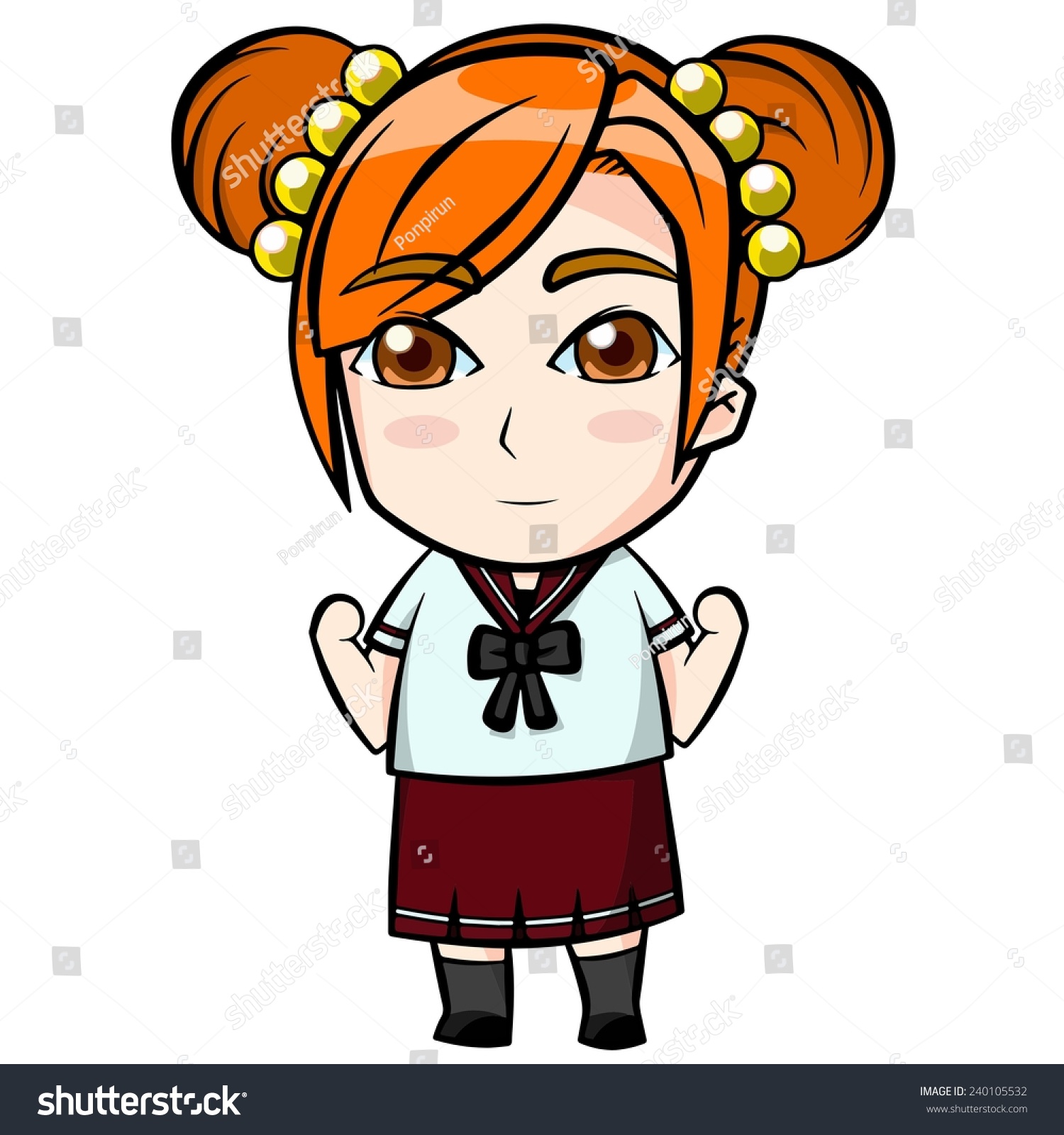 orange hair girl. #240105532