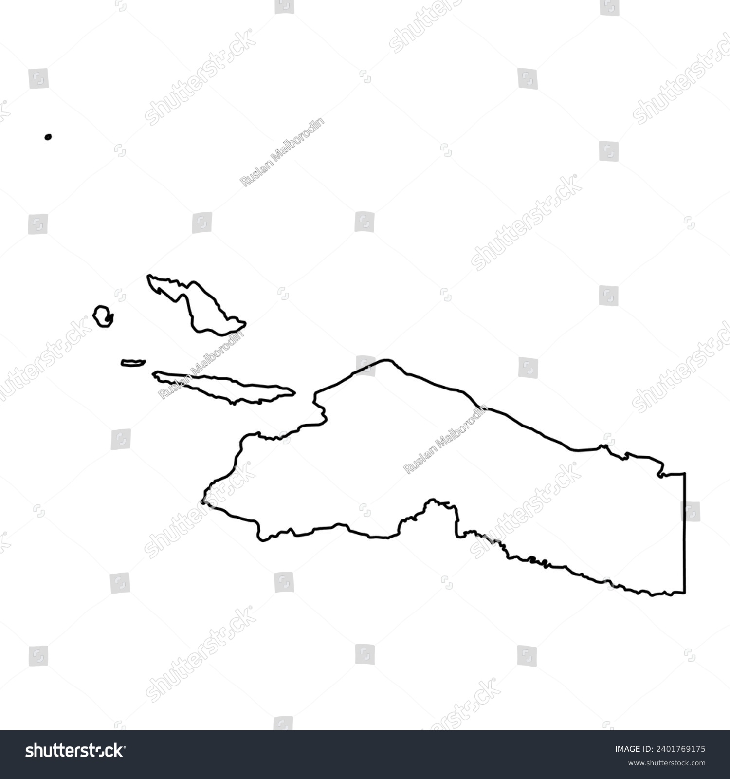 Papua Province Map, Administrative Division Of - Royalty Free Stock ...