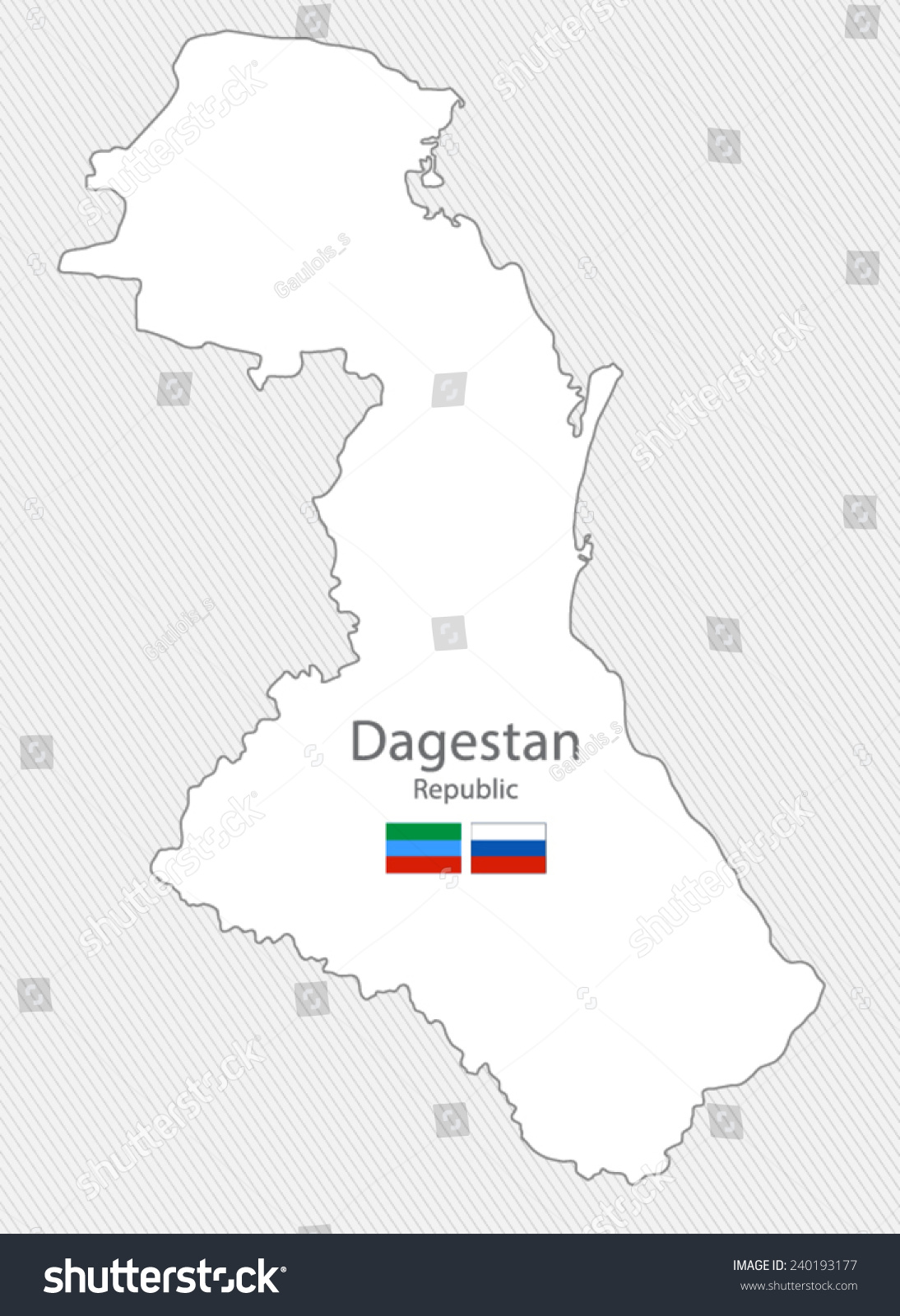 map of Dagestan republic, Russia #240193177