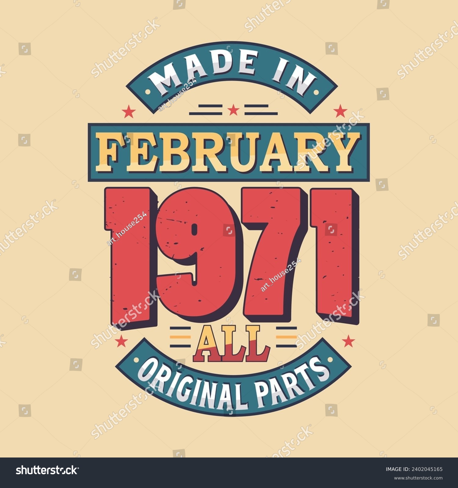 Made in February 1971 all original parts. Born - Royalty Free Stock ...