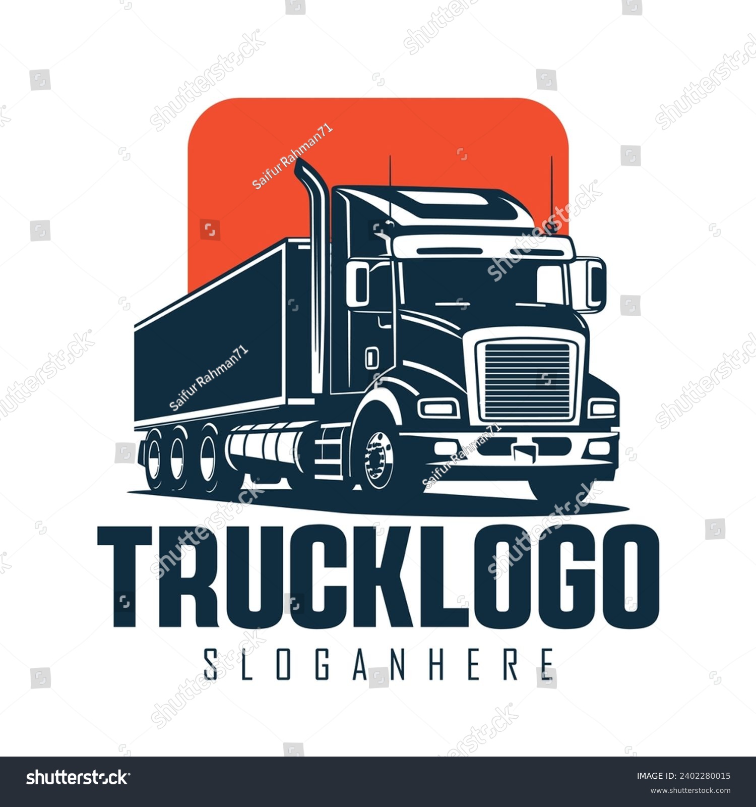 Black silhouette truck logo and icon with truck - Royalty Free Stock ...