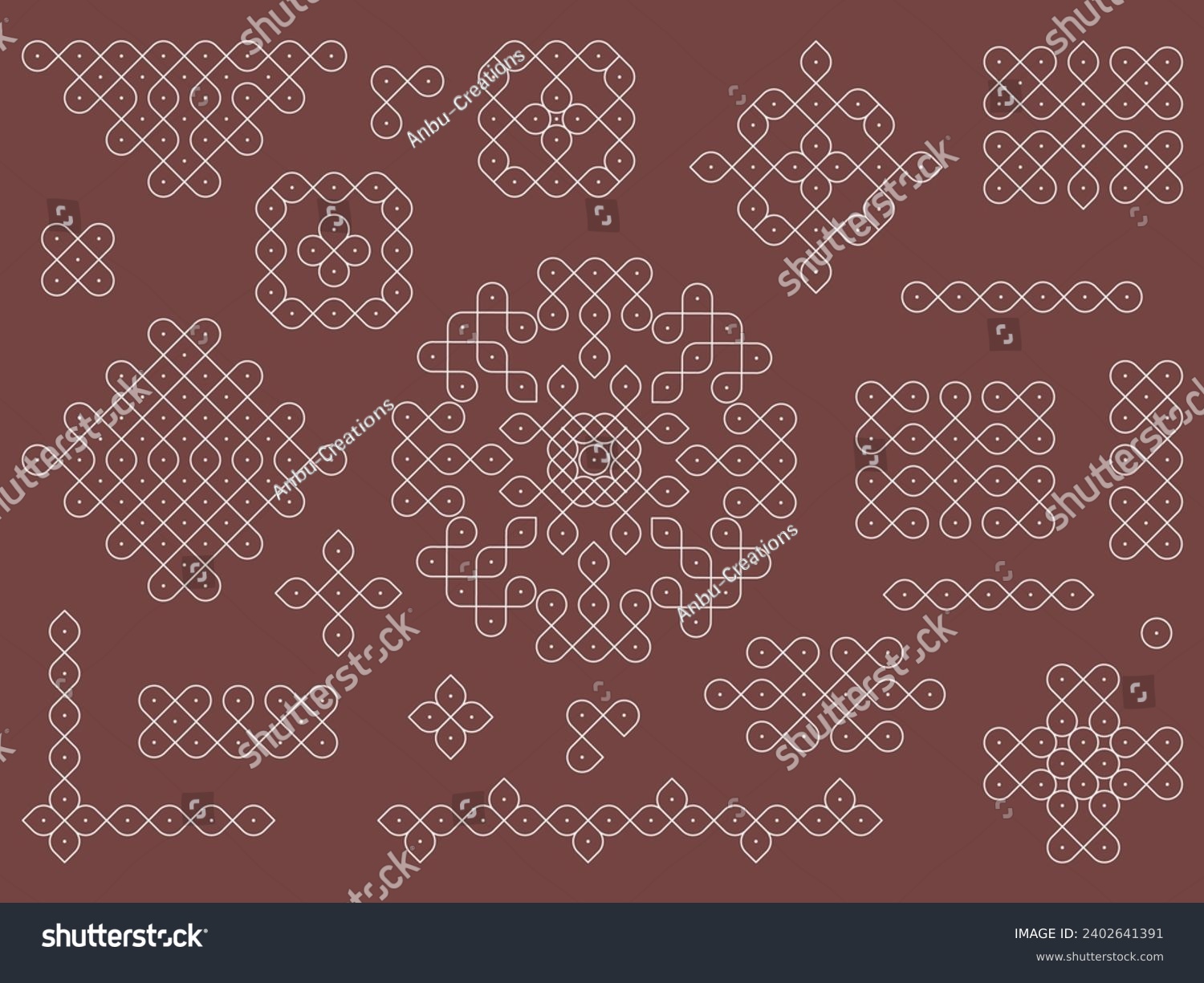 Indian Traditional and Cultural Kolam design - Royalty Free Stock ...