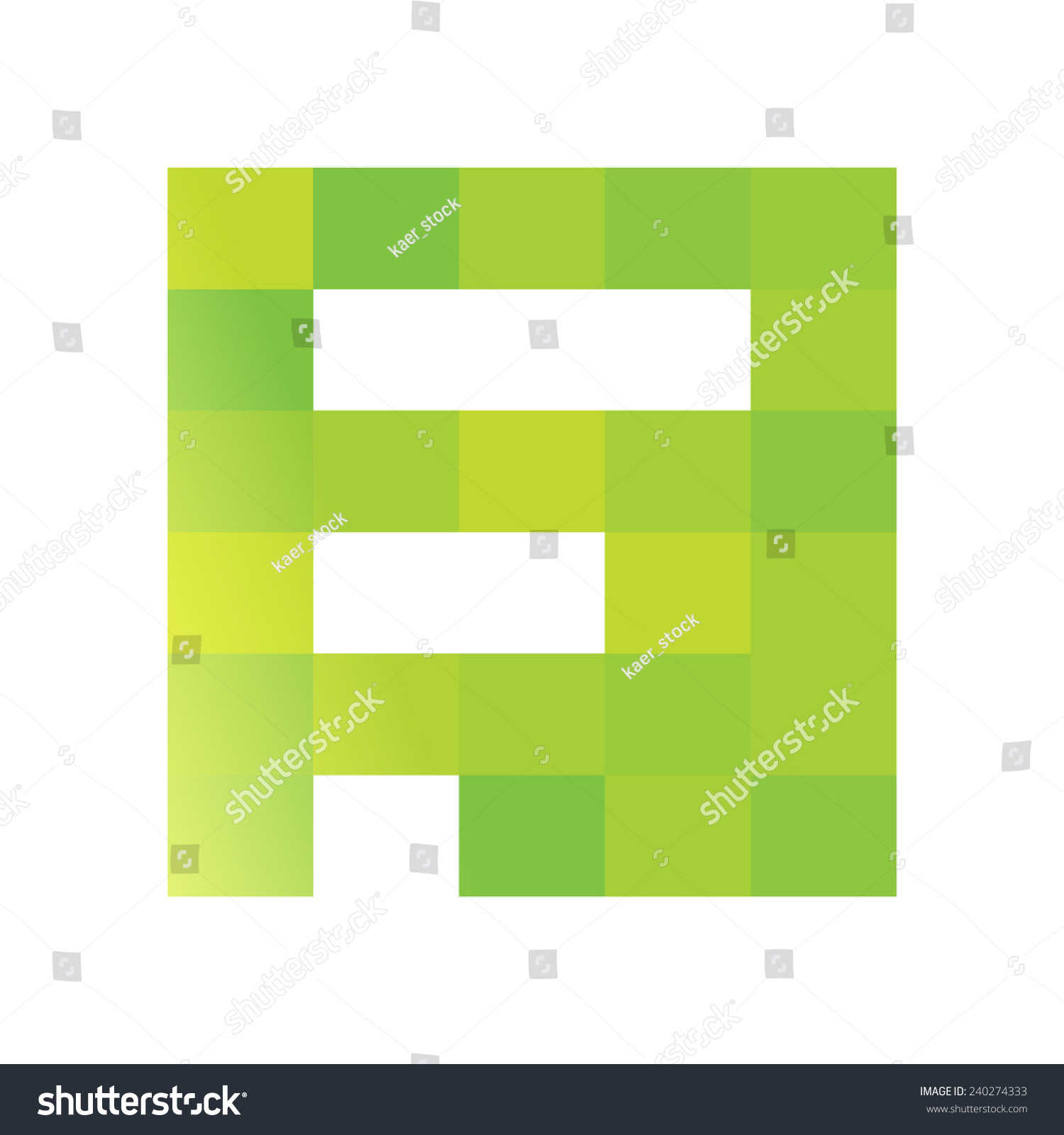 F letter pixels square logo - Royalty Free Stock Vector 240274333 ...