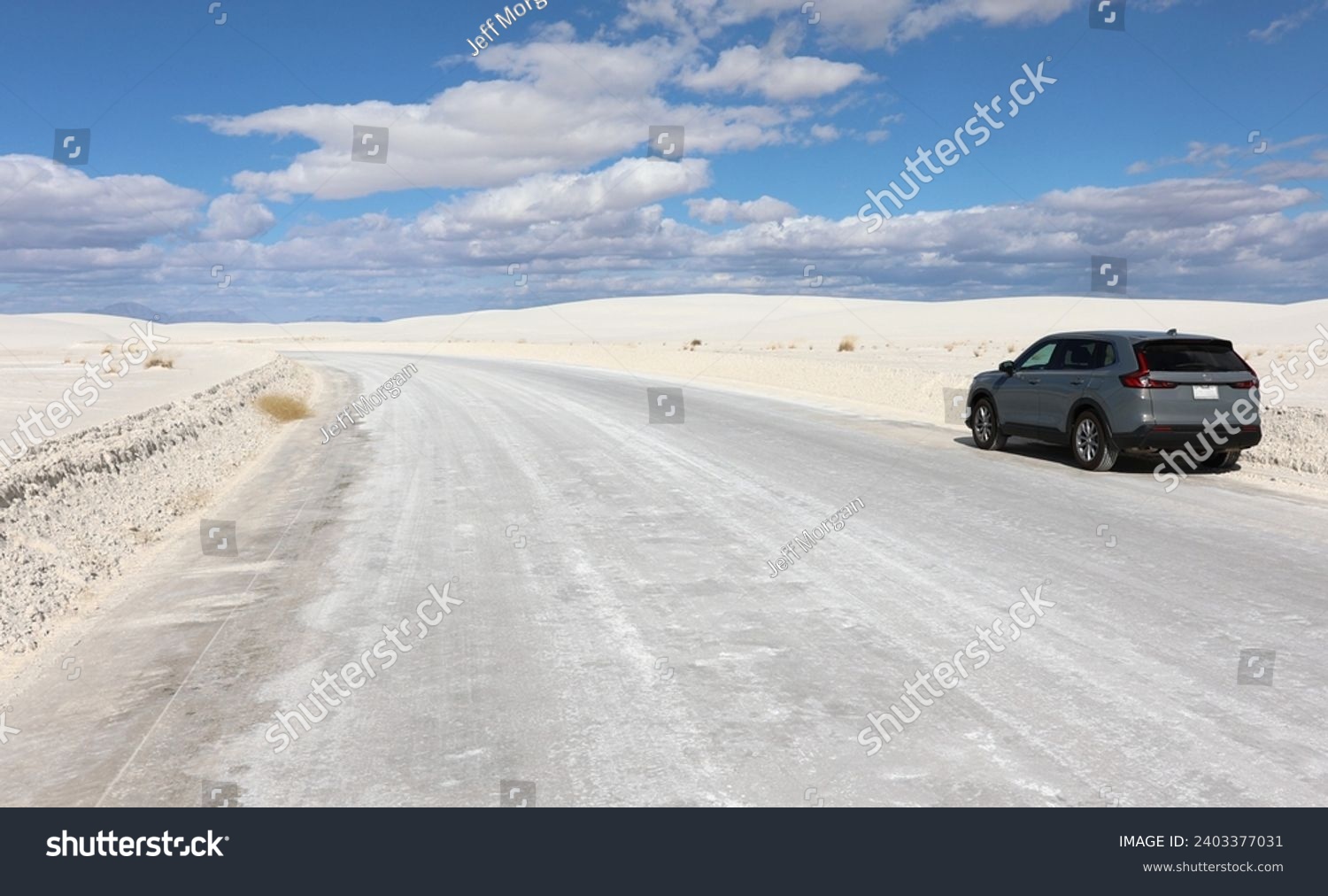 On the gypsum Dunes Drive Road at White Sands National Park. #2403377031