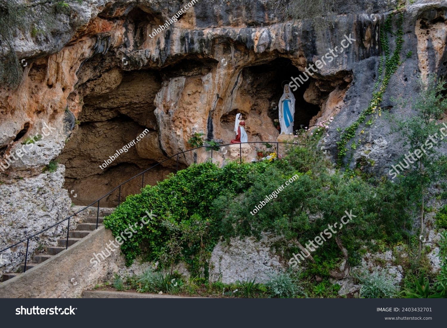 Cova de Lourdes, Cova des Coloms, Santa Eugenia, Mallorca, balearic islands, Spain #2403432701