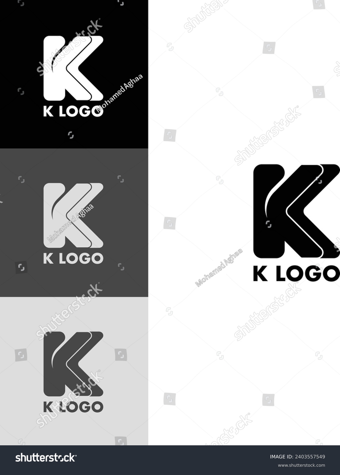 Letter K Logo Design Minimalist Logo - Royalty Free Stock Vector ...