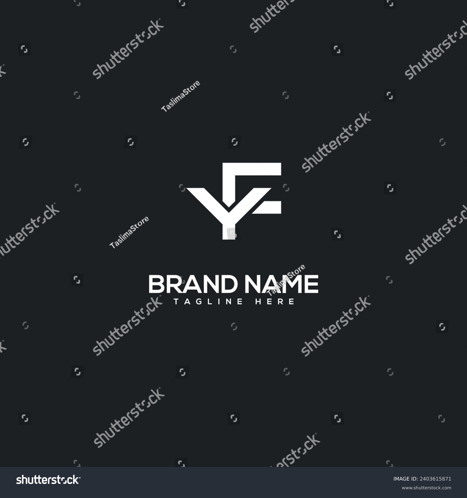 Alphabet minimal letter YF FY logo design - Royalty Free Stock Vector ...