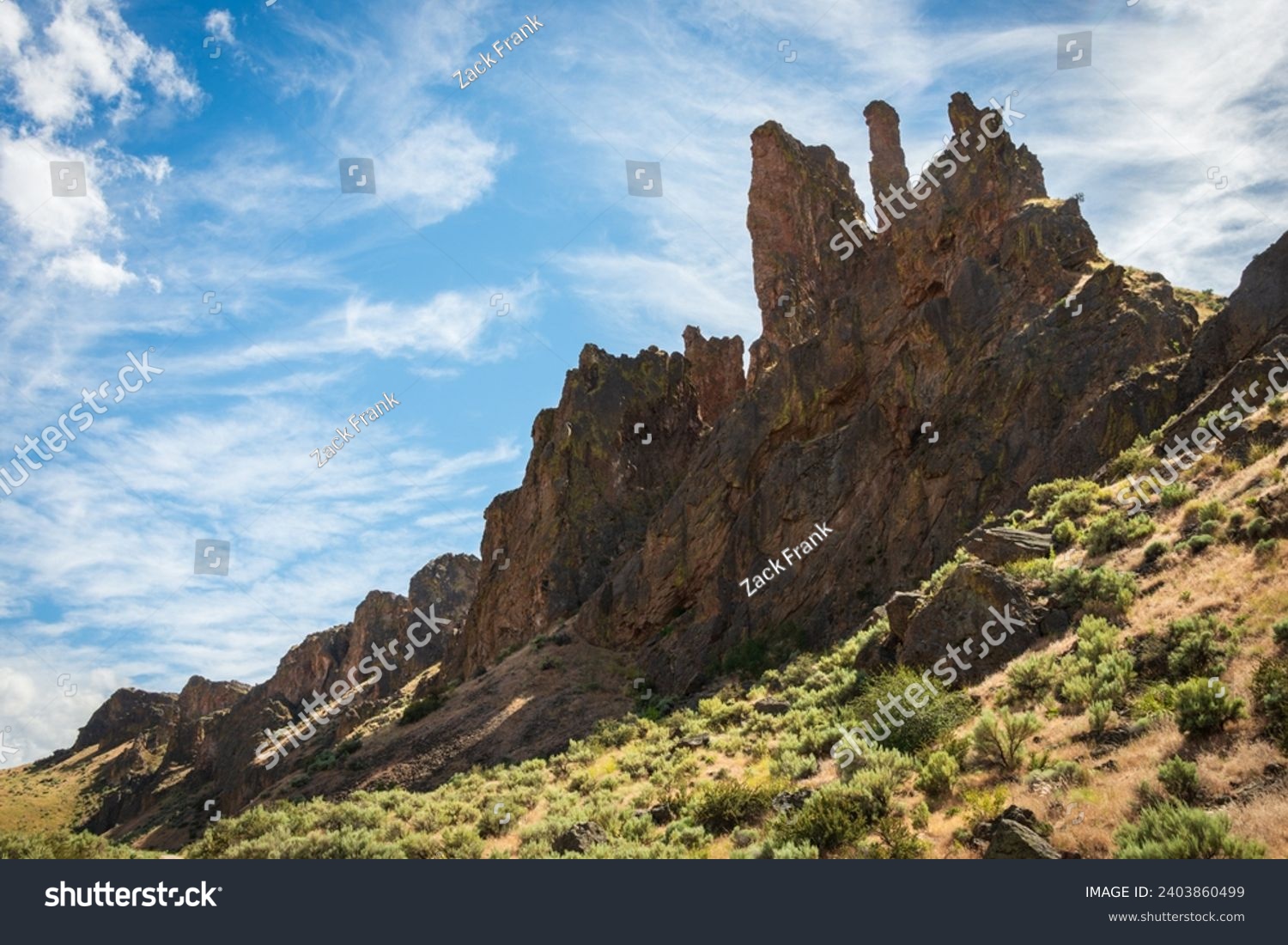Jagged Rock Formations at Succor Creek State Natural Area, Oregon #2403860499
