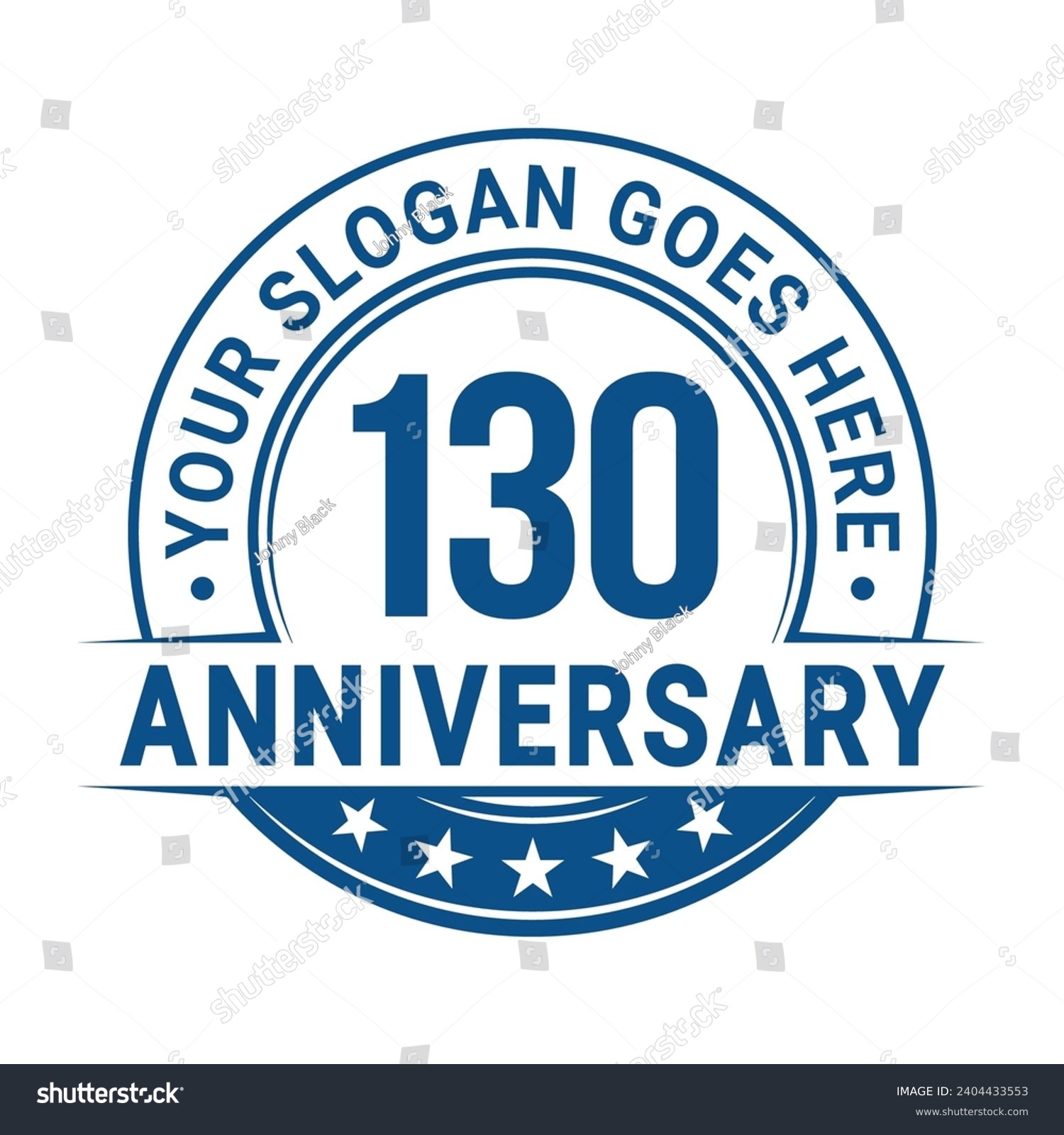 130 years anniversary logo design template. - Royalty Free Stock Vector ...