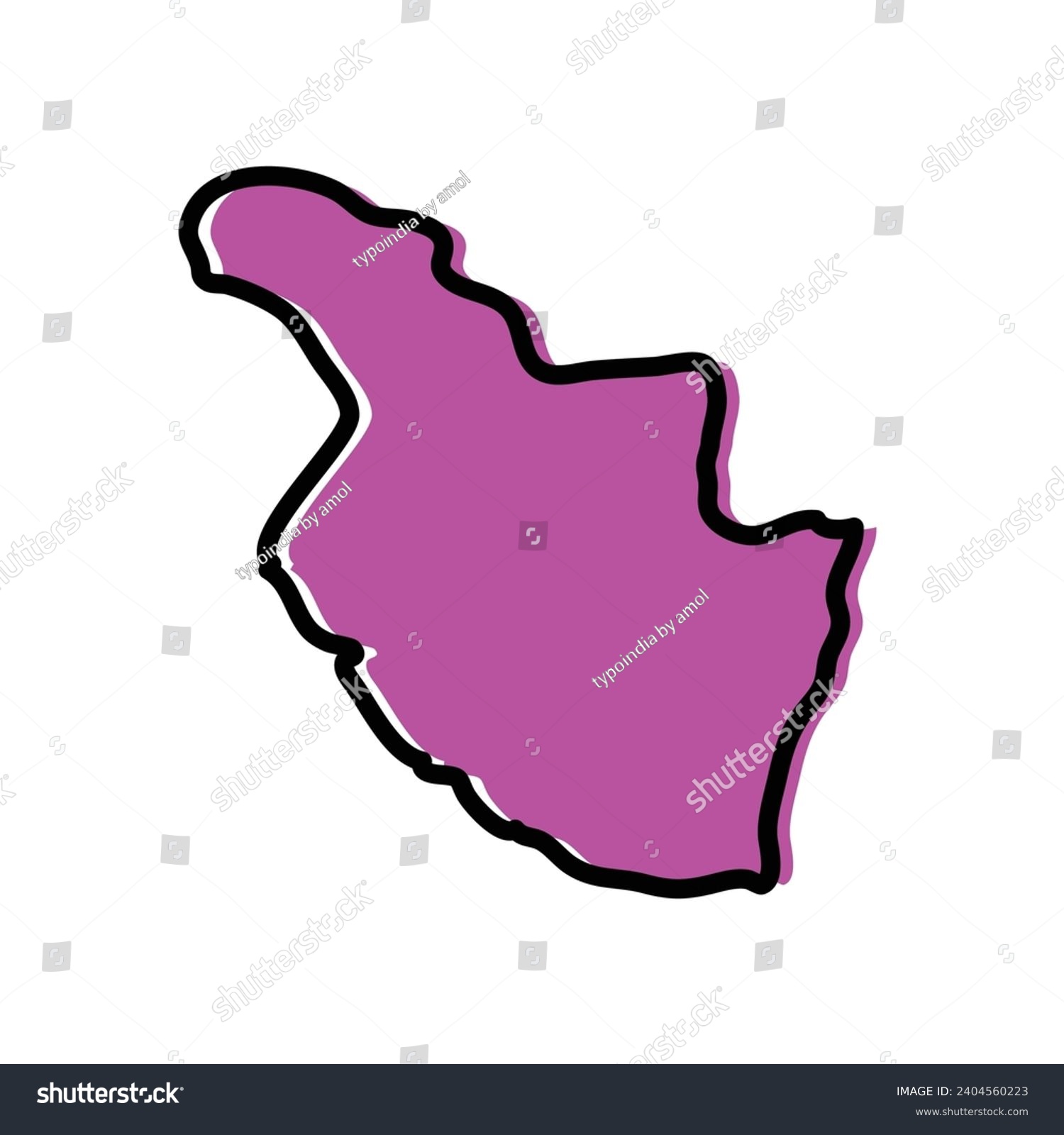 Gedaref state of Sudan vector map illustration. - Royalty Free Stock ...