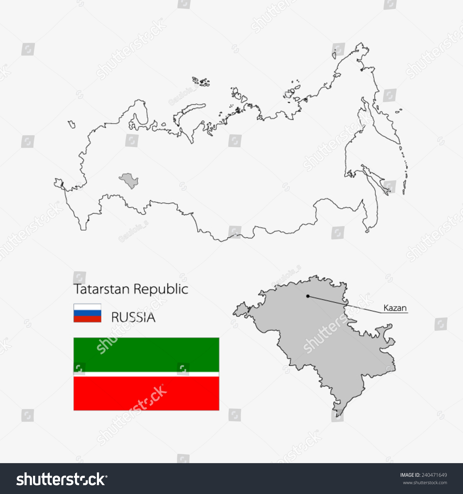 Map Of Tatarstan Republic Russia Royalty Free Stock Vector 240471649   Avopix 240471649 