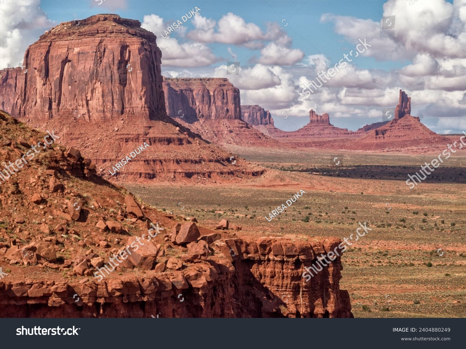 A view on the Monument valley Navajo tribal park,Utah,Arizona,USA. #2404880249