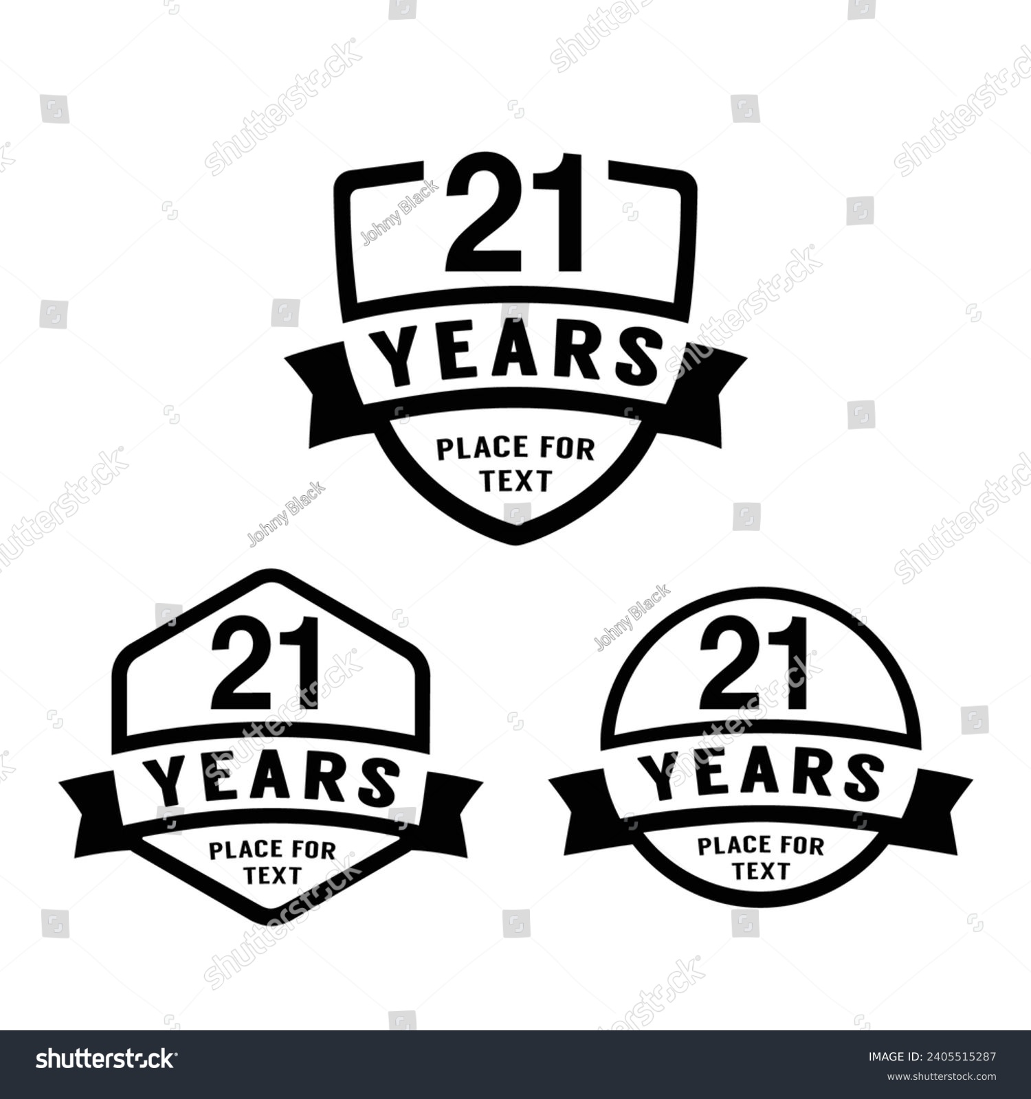 21 years anniversary celebration logotype. 21st - Royalty Free Stock ...