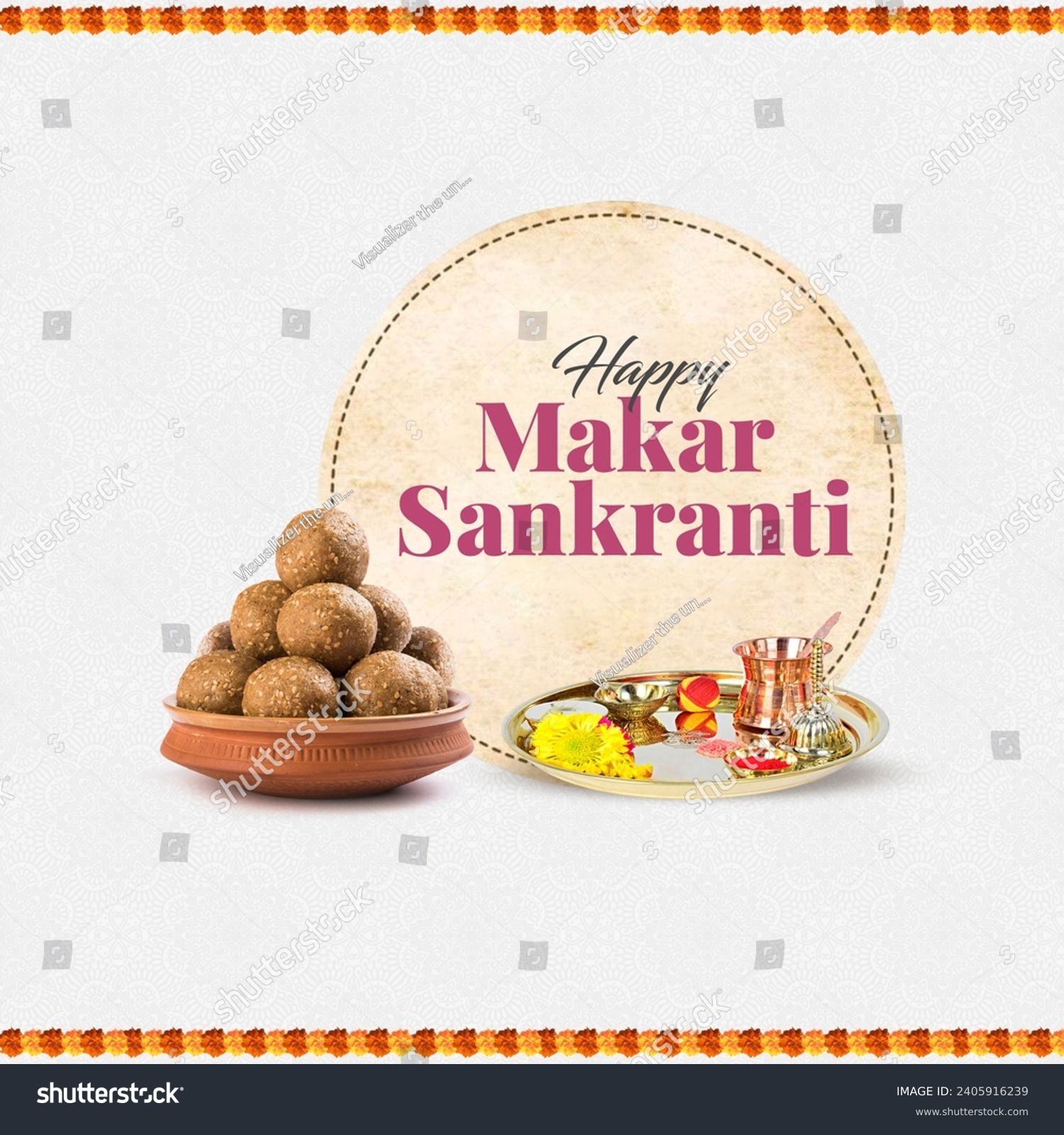 Happy Makar Sankranti
Sankranti tilgud laddu bowl and Puja thali #2405916239