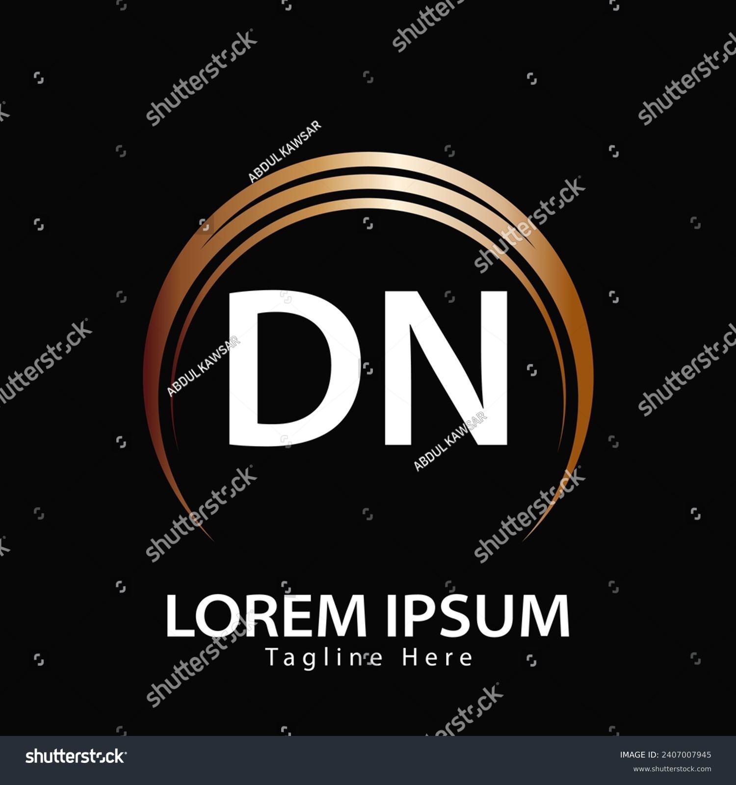 letter DN logo. DN logo design vector - Royalty Free Stock Vector ...