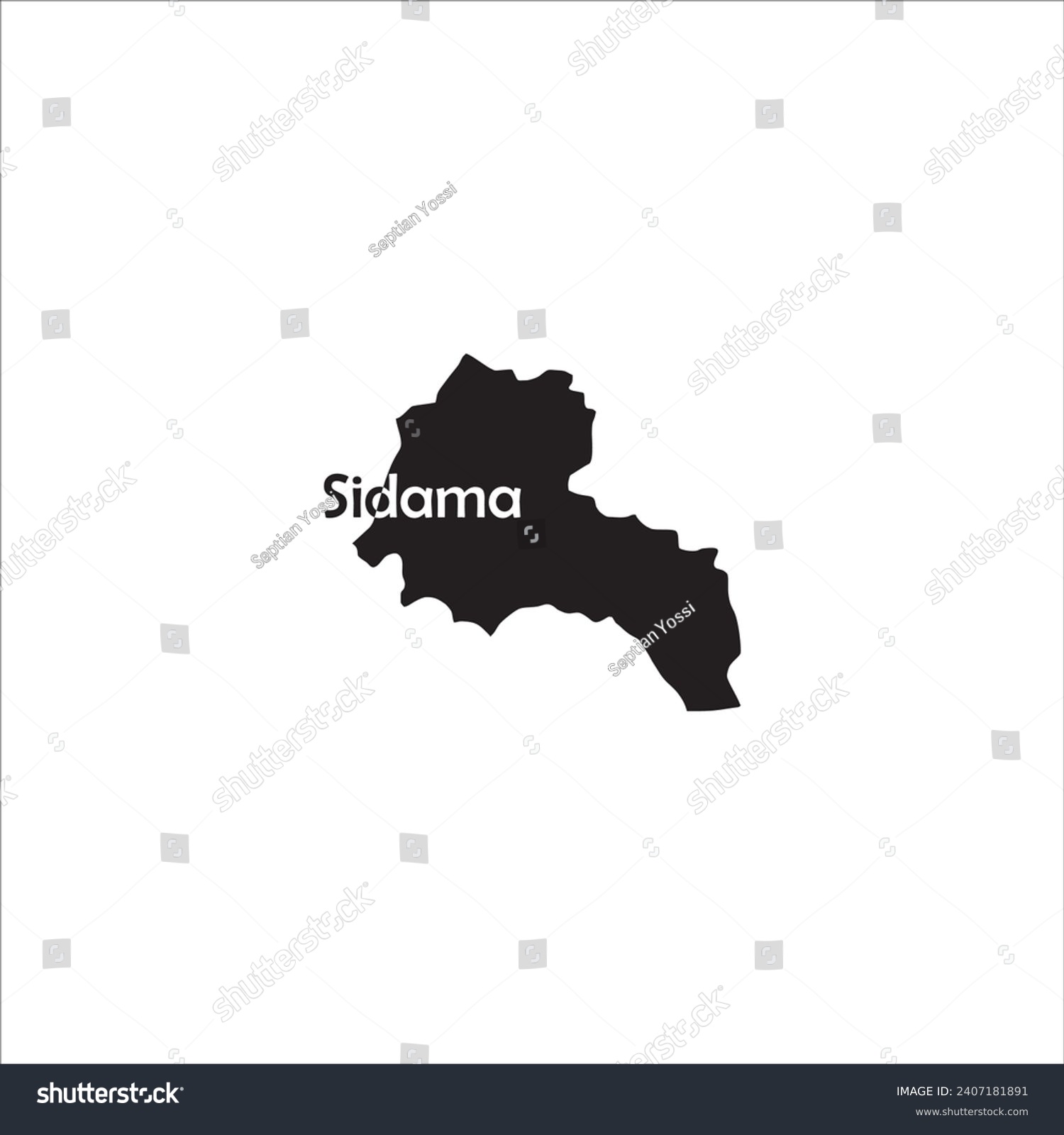 Sidama Ethiopia map and black lettering design - Royalty Free Stock ...