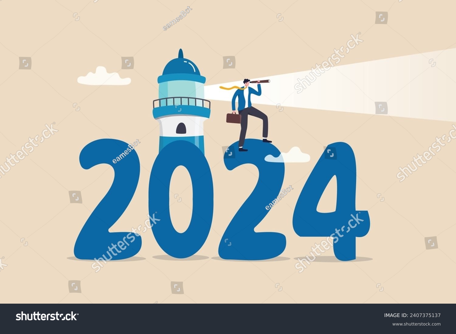 Year 2024 business forecast, prediction or - Royalty Free Stock Vector ...