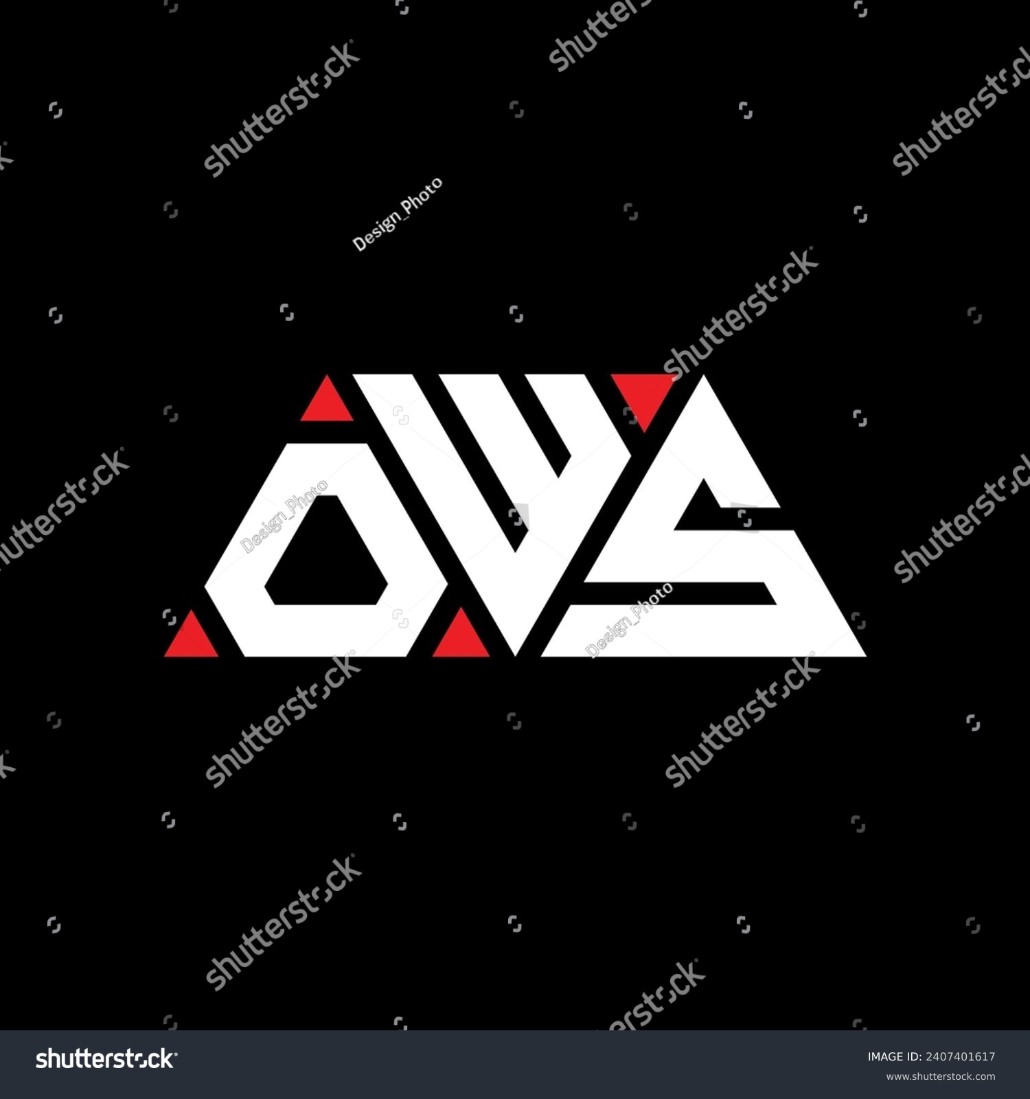 OWS triangle letter logo design with triangle - Royalty Free Stock ...