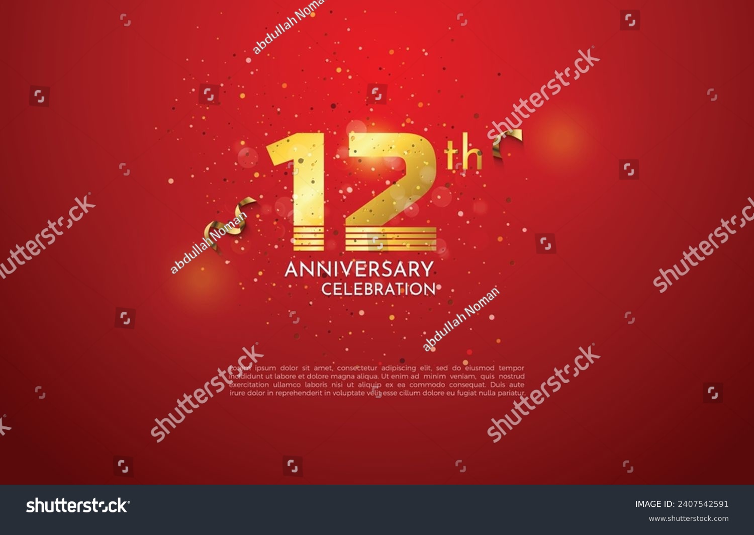 Twelfth, 12th Anniversary celebration, 12 - Royalty Free Stock Vector ...