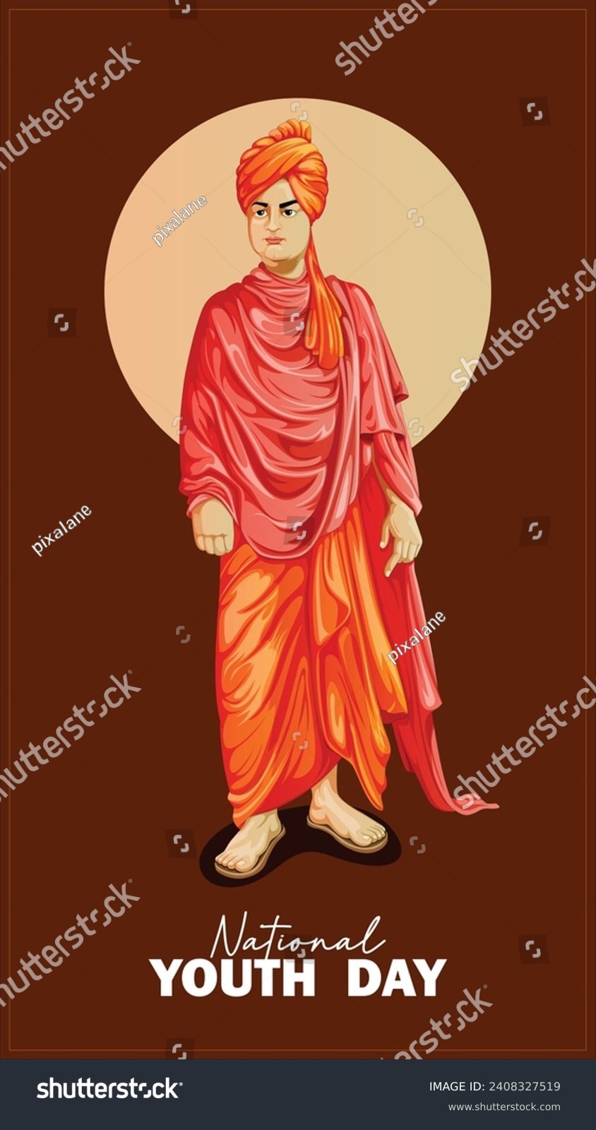 Vector illustration Swami Vivekananda Jayanti - Royalty Free Stock ...