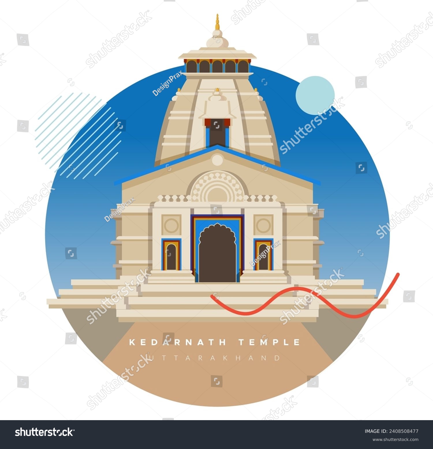 Kedarnath Temple, Jyotirlingas - Uttarakhand - - Royalty Free Stock ...