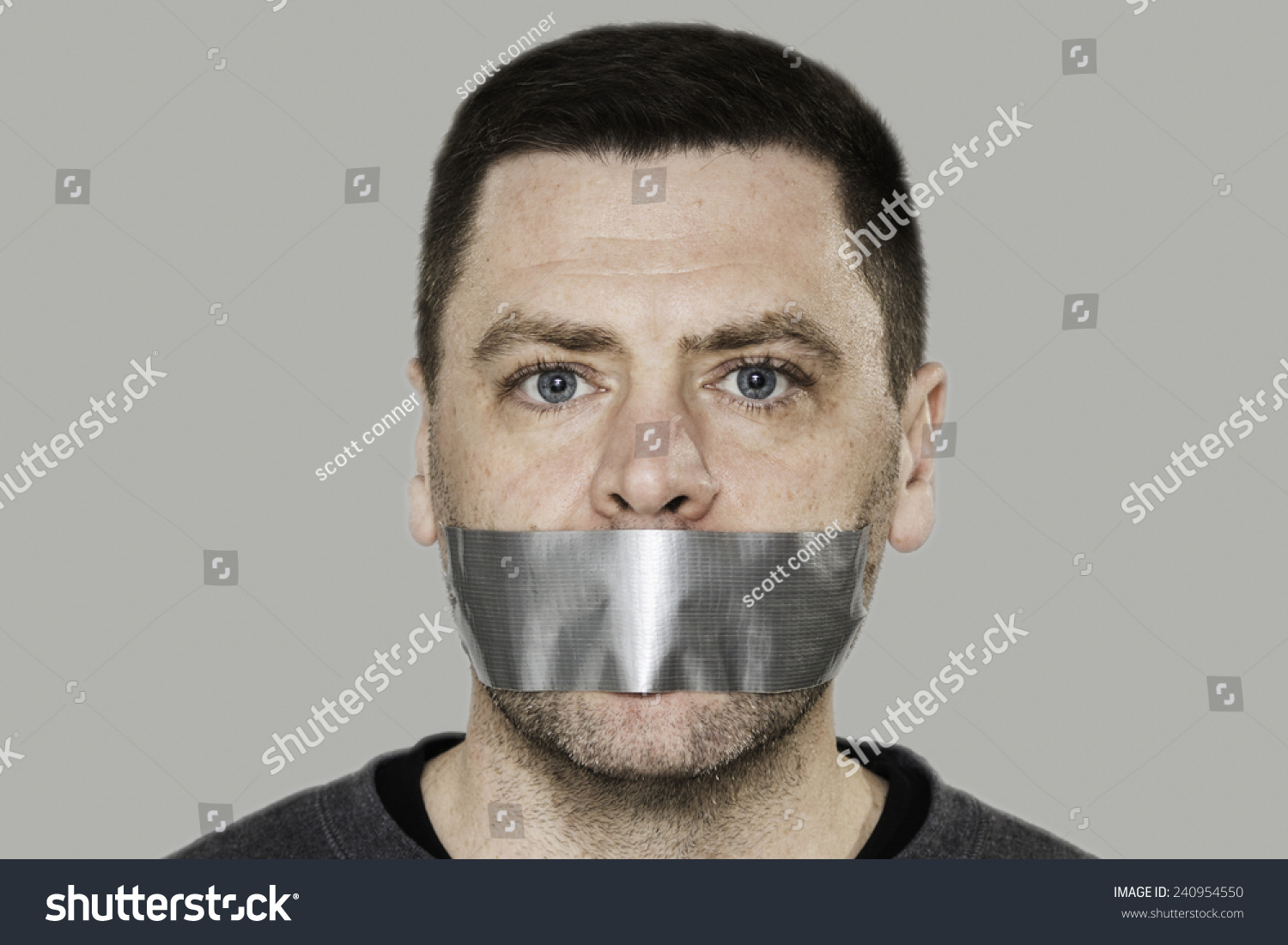 Duct Tape Over Mouth #240954550